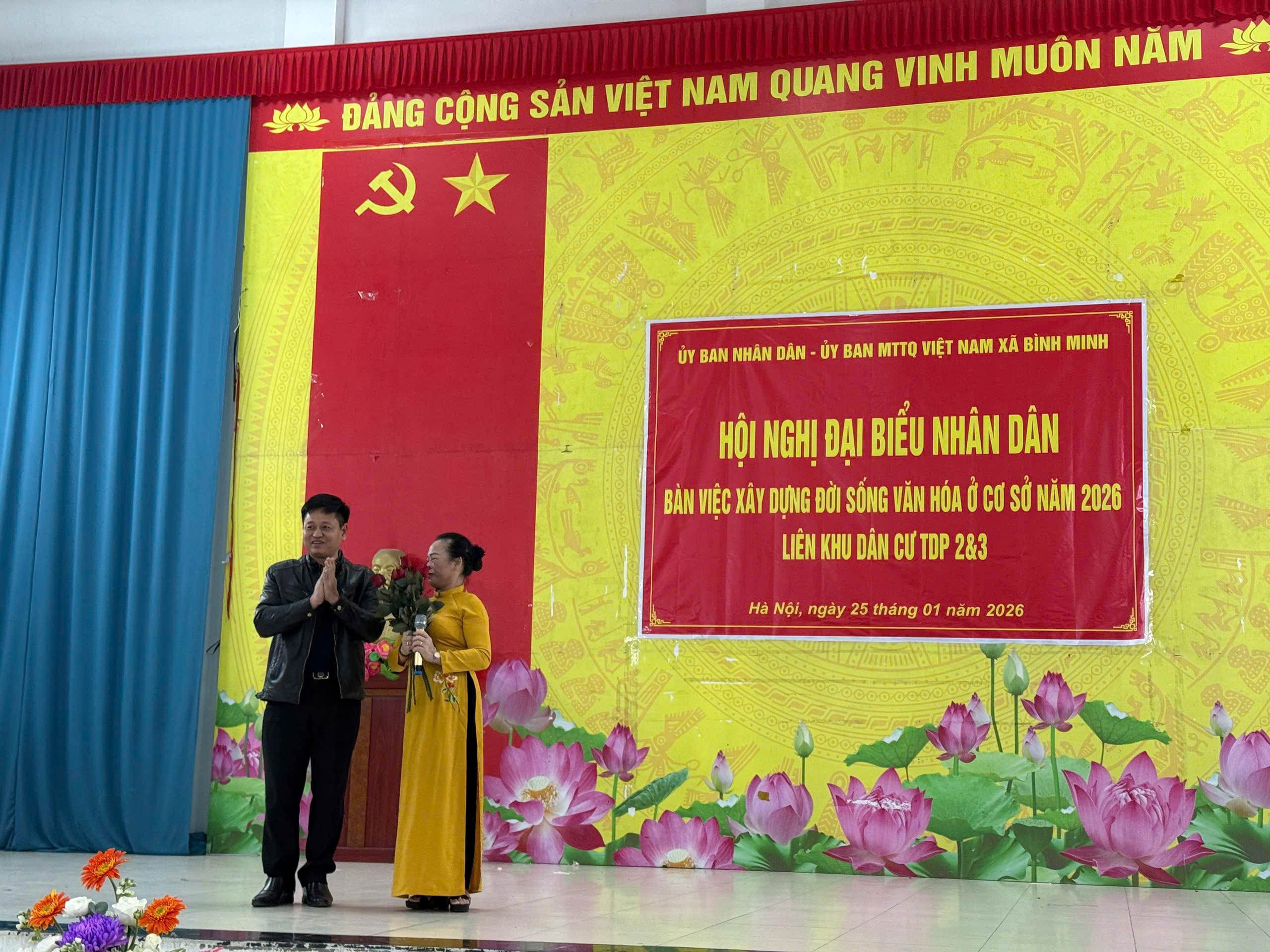 Liên khu dân cư tổ dân phố 2&3 xã Bình Minh tổ chức hội nghị đại biểu Nhân dân bàn xây dựng đời sống văn hóa cơ sở năm 2026