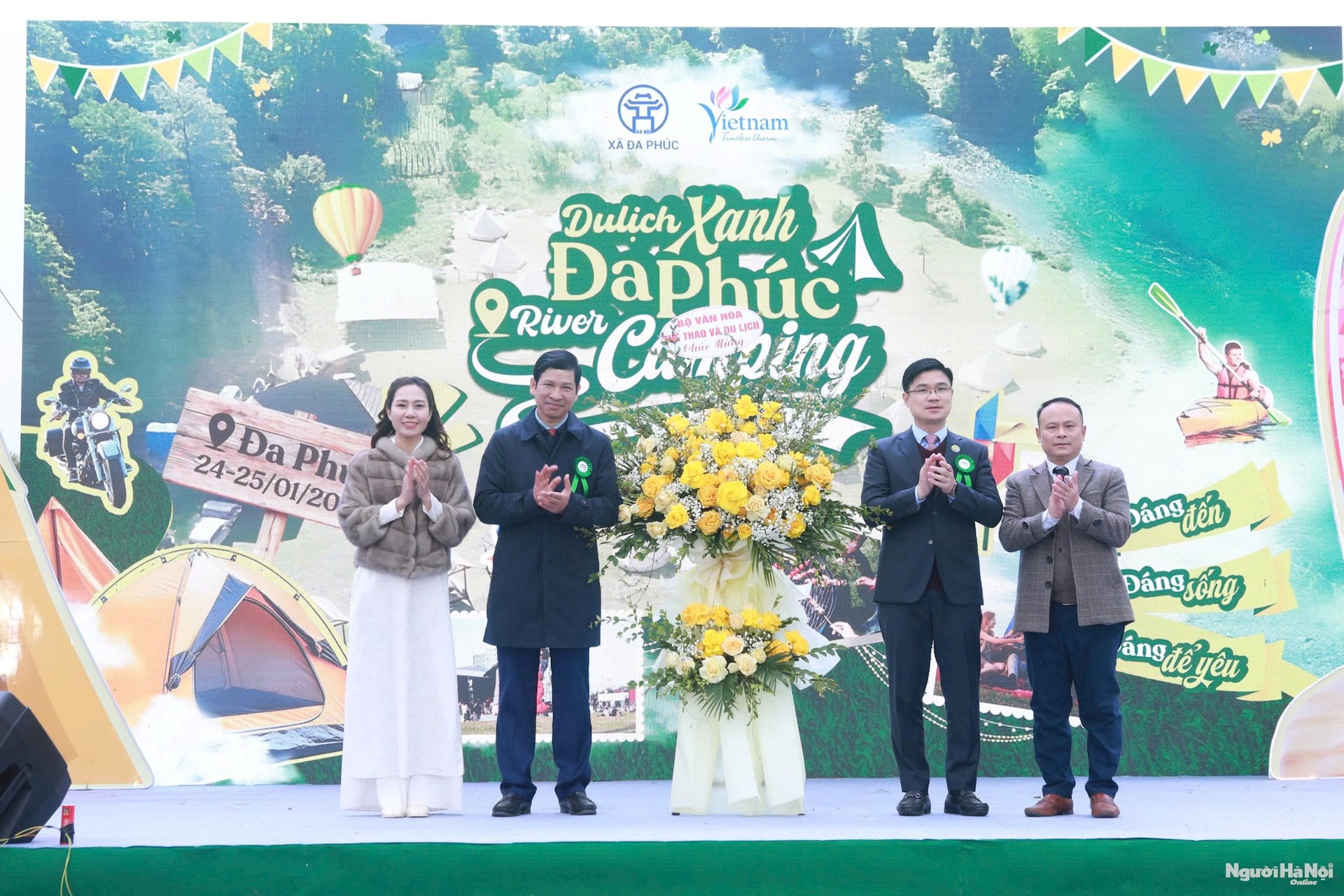 Xã Đa Phúc: Gắn biển công trình tu bổ, tôn tạo đền Bà và ra mắt sản phẩm “Du lịch xanh – River Camping”- Ảnh 6.