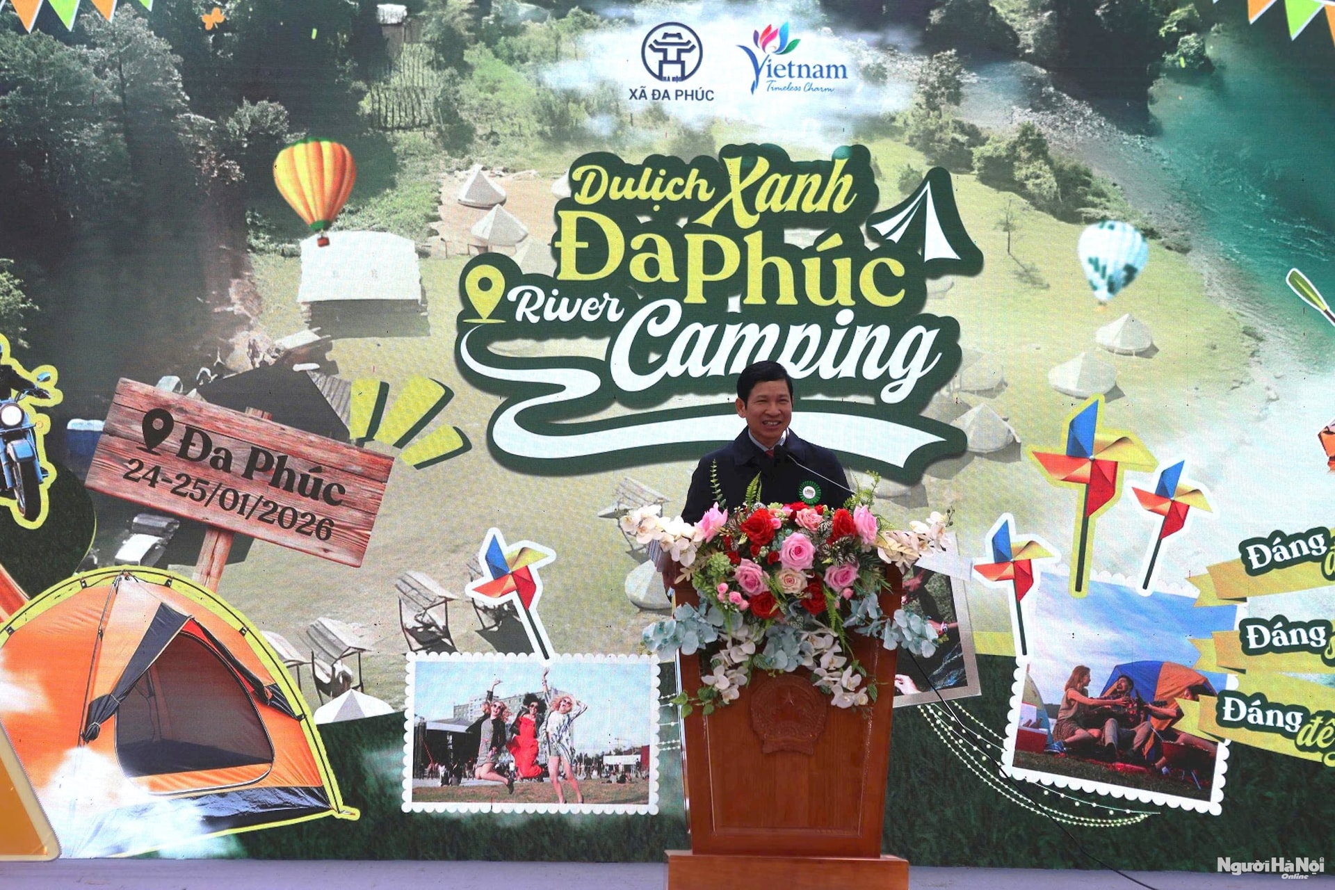 Xã Đa Phúc: Gắn biển công trình tu bổ, tôn tạo đền Bà và ra mắt sản phẩm “Du lịch xanh – River Camping”- Ảnh 4.