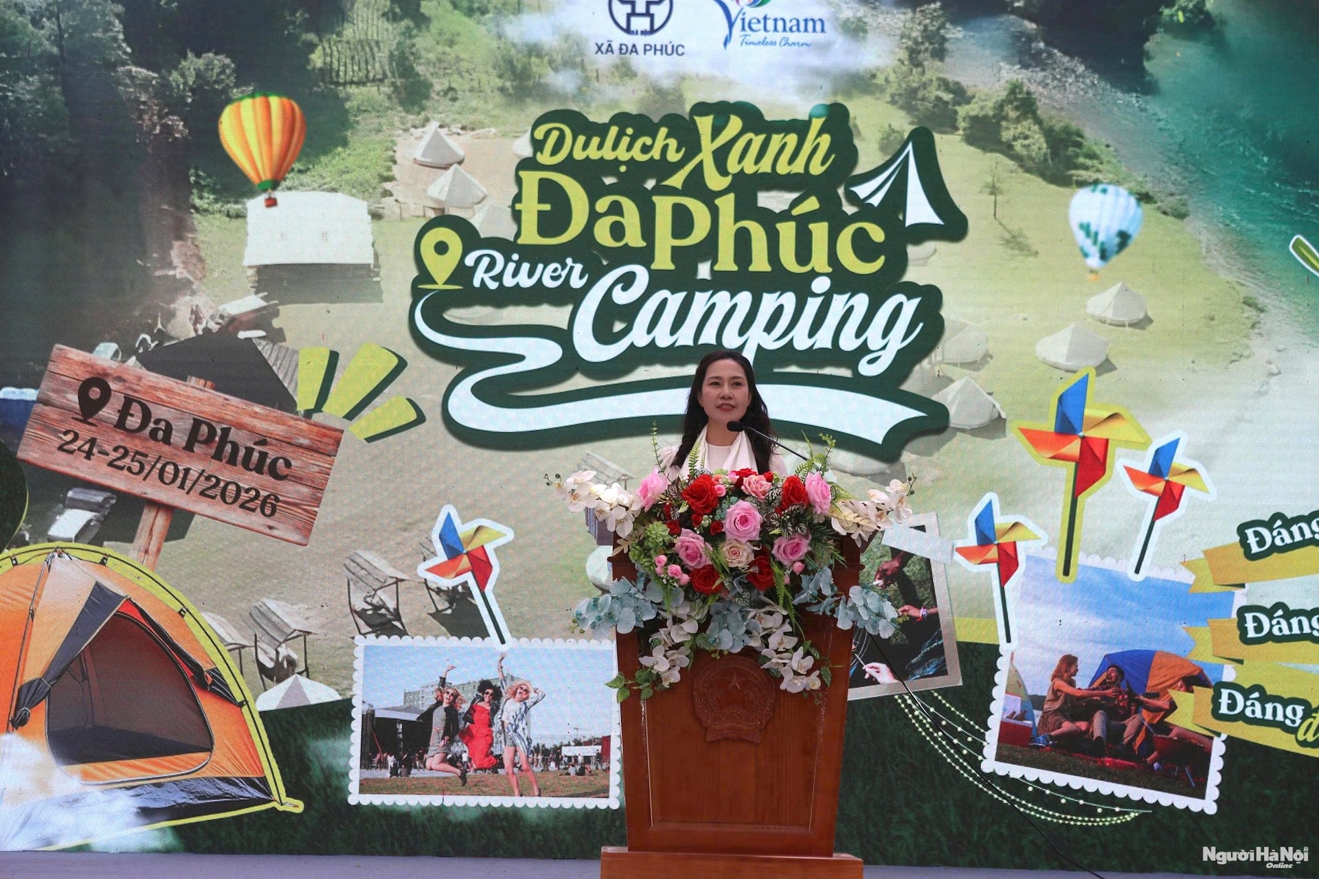 Xã Đa Phúc: Gắn biển công trình tu bổ, tôn tạo đền Bà và ra mắt sản phẩm “Du lịch xanh – River Camping”- Ảnh 5.