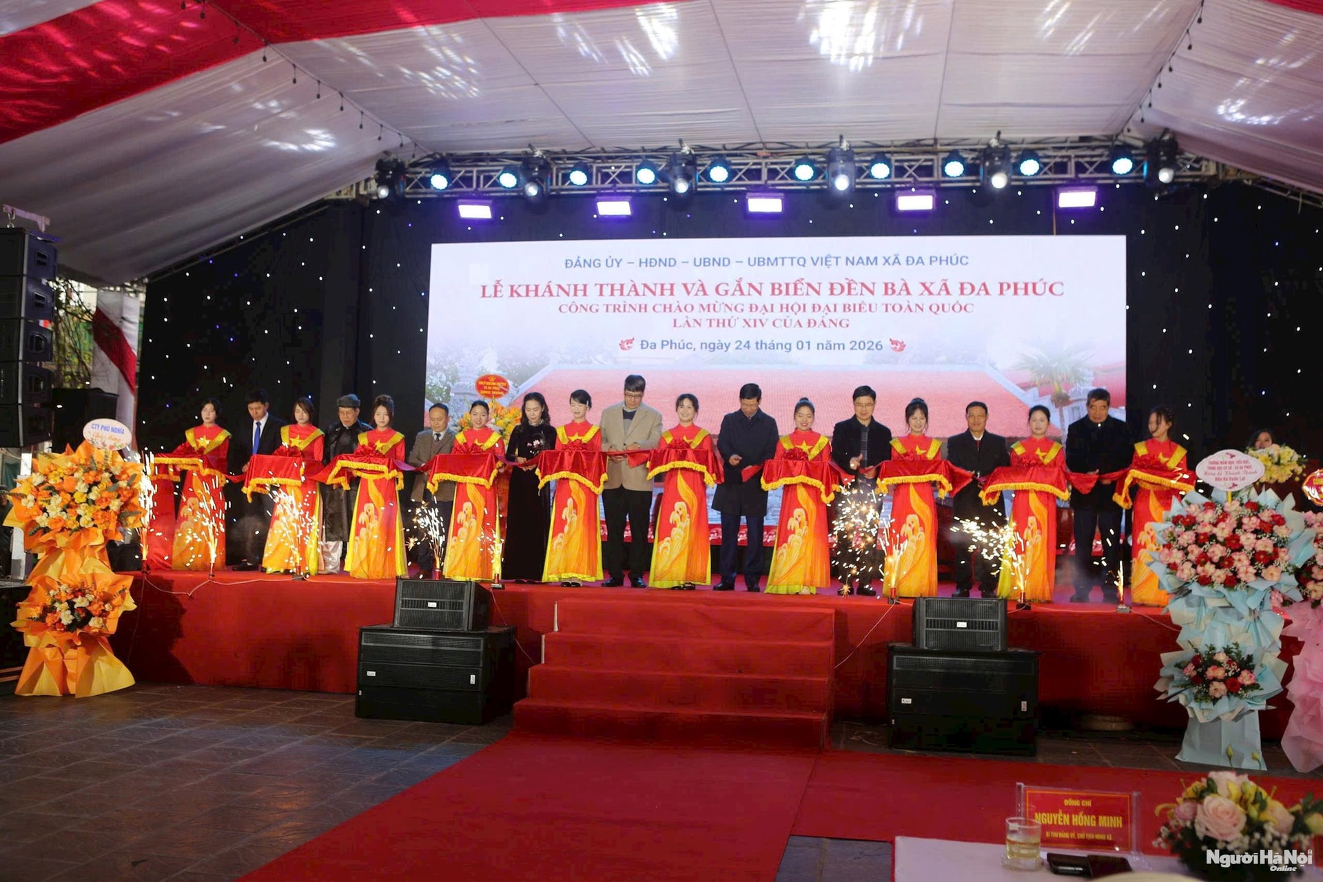 Xã Đa Phúc: Gắn biển công trình tu bổ, tôn tạo đền Bà và ra mắt sản phẩm “Du lịch xanh – River Camping”- Ảnh 1.