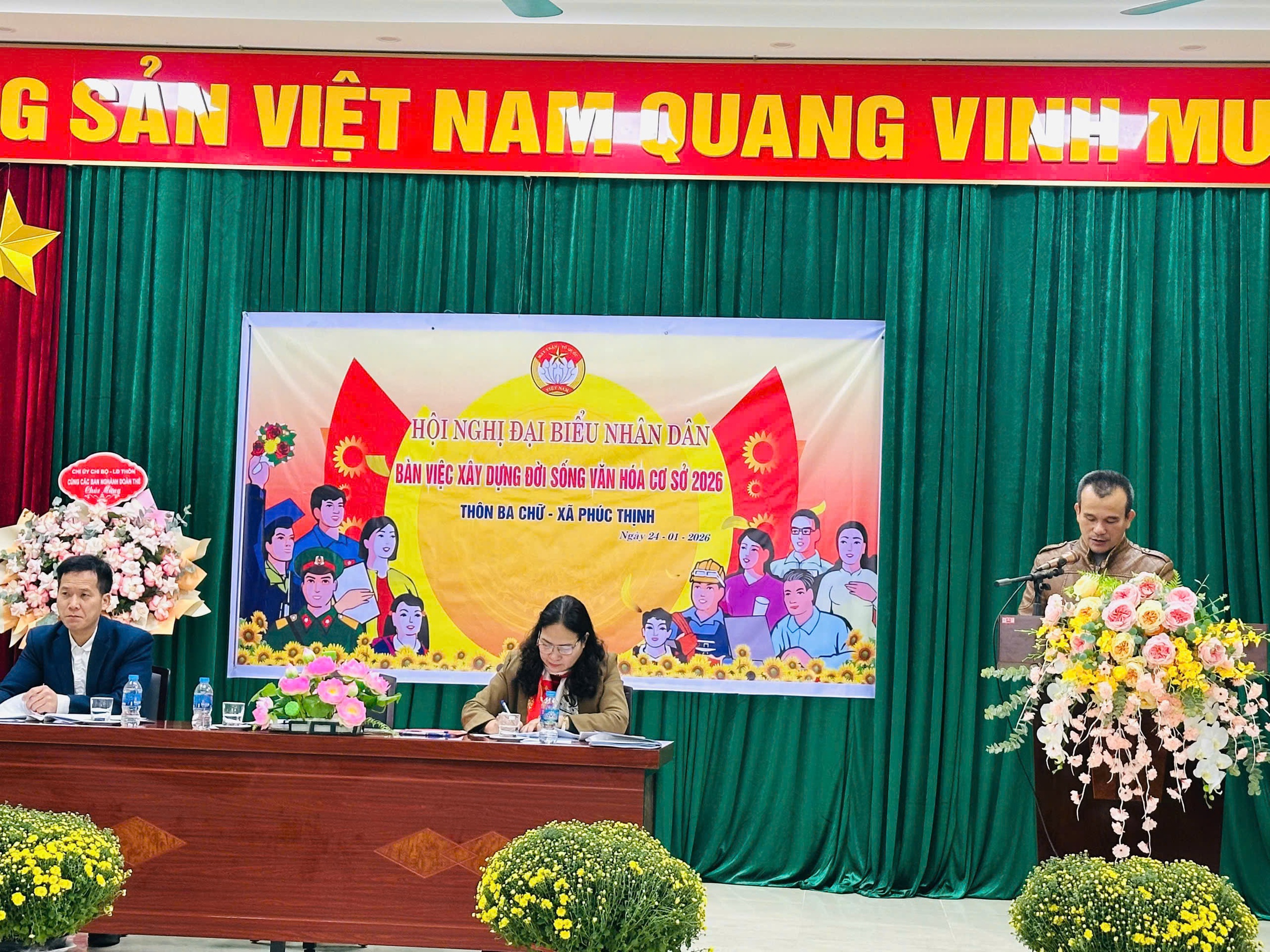 THÔN BA CHỮ TỔ CHỨC HỘI NGHỊ ĐẠI BIỂU NHÂN DÂN BÀN XÂY DỰNG ĐỜI SỐNG VĂN HÓA NĂM 2026- Ảnh 2.