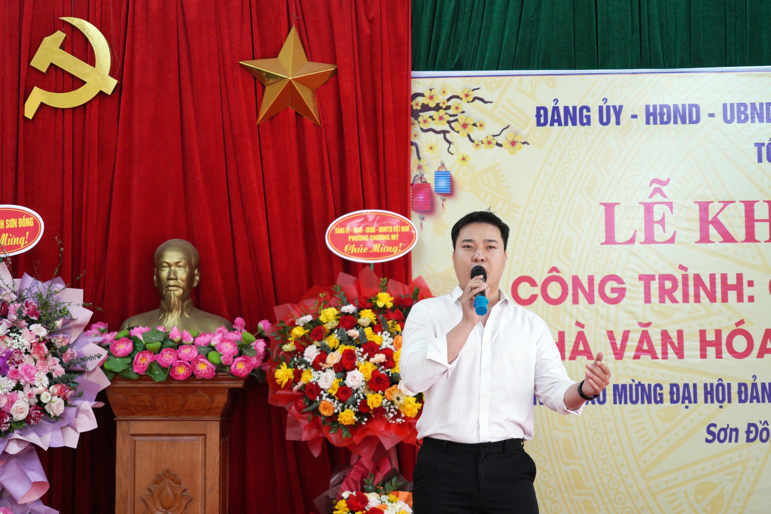 Lễ khánh thành công trình cải tạo các hạng mục nhà văn hóa tổ dân phố Sơn Đồng- Ảnh 2.