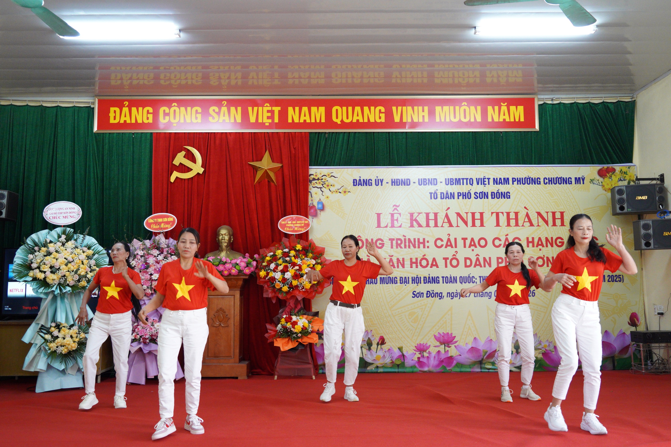 Lễ khánh thành công trình cải tạo các hạng mục nhà văn hóa tổ dân phố Sơn Đồng- Ảnh 4.