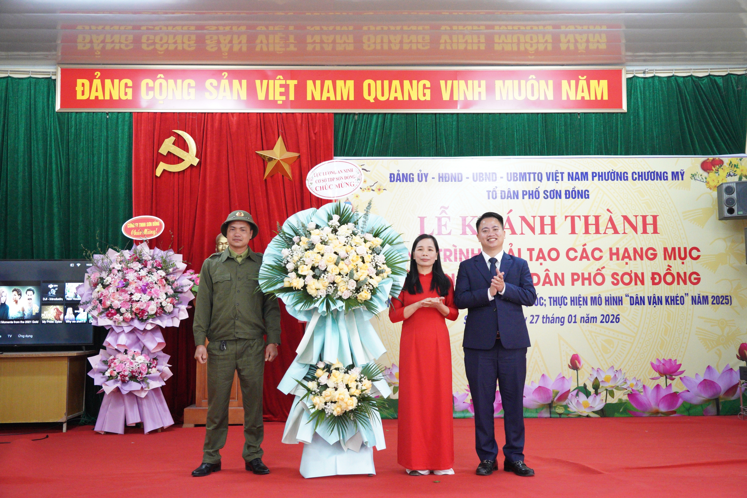 Lễ khánh thành công trình cải tạo các hạng mục nhà văn hóa tổ dân phố Sơn Đồng- Ảnh 14.