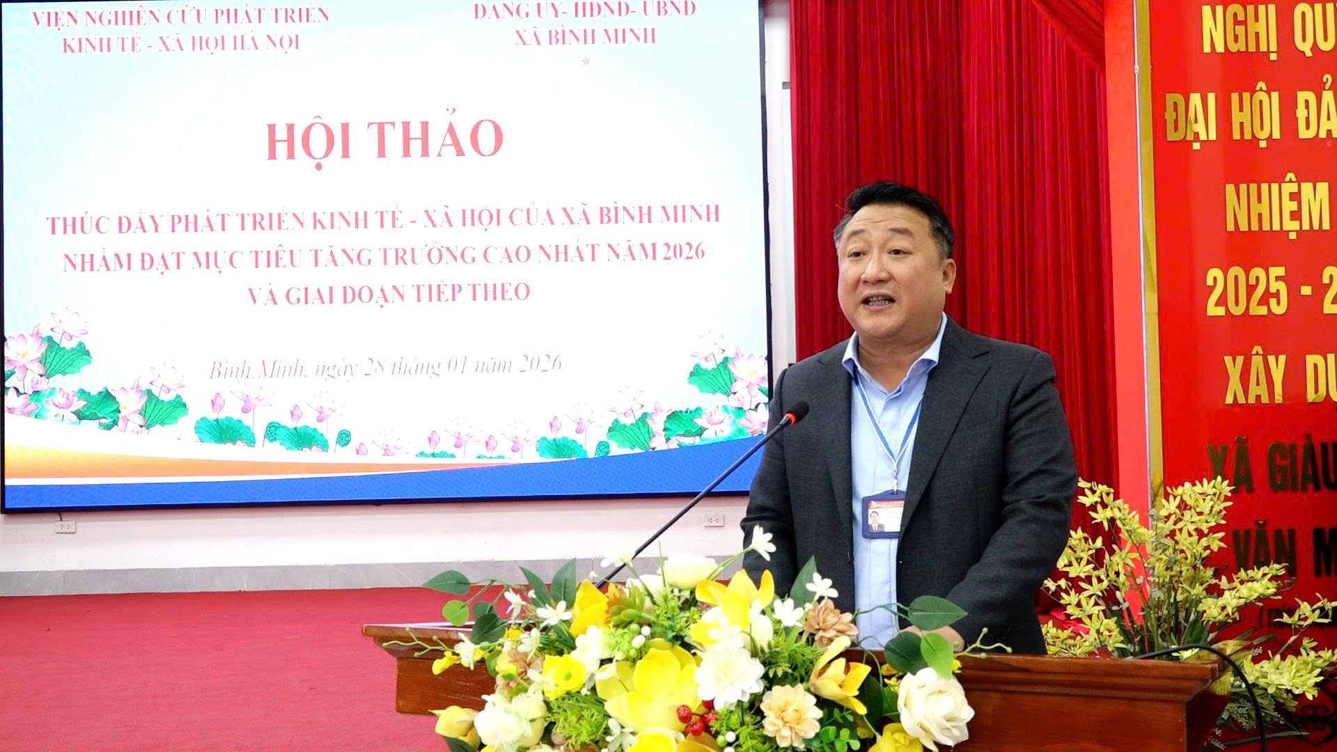 HỘI THẢO KHOA HỌC TẠI XÃ BÌNH MINH: TÌM LỜI GIẢI CHO MỤC TIÊU TĂNG TRƯỞNG CAO VÀ PHÁT TRIỂN BỀN VỮNG- Ảnh 2.