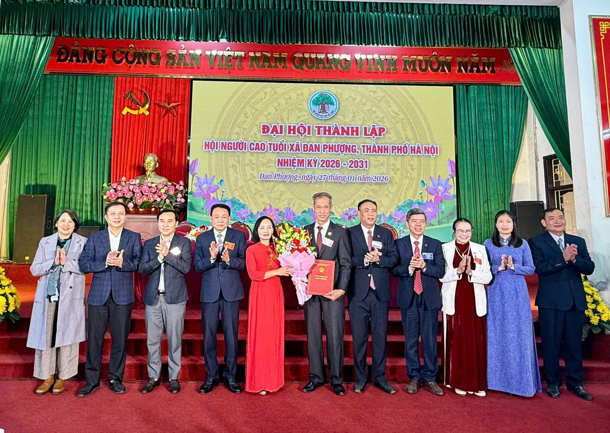 Đại hội thành lập Hội Người cao tuổi xã thành công tốt đẹp- Ảnh 1.