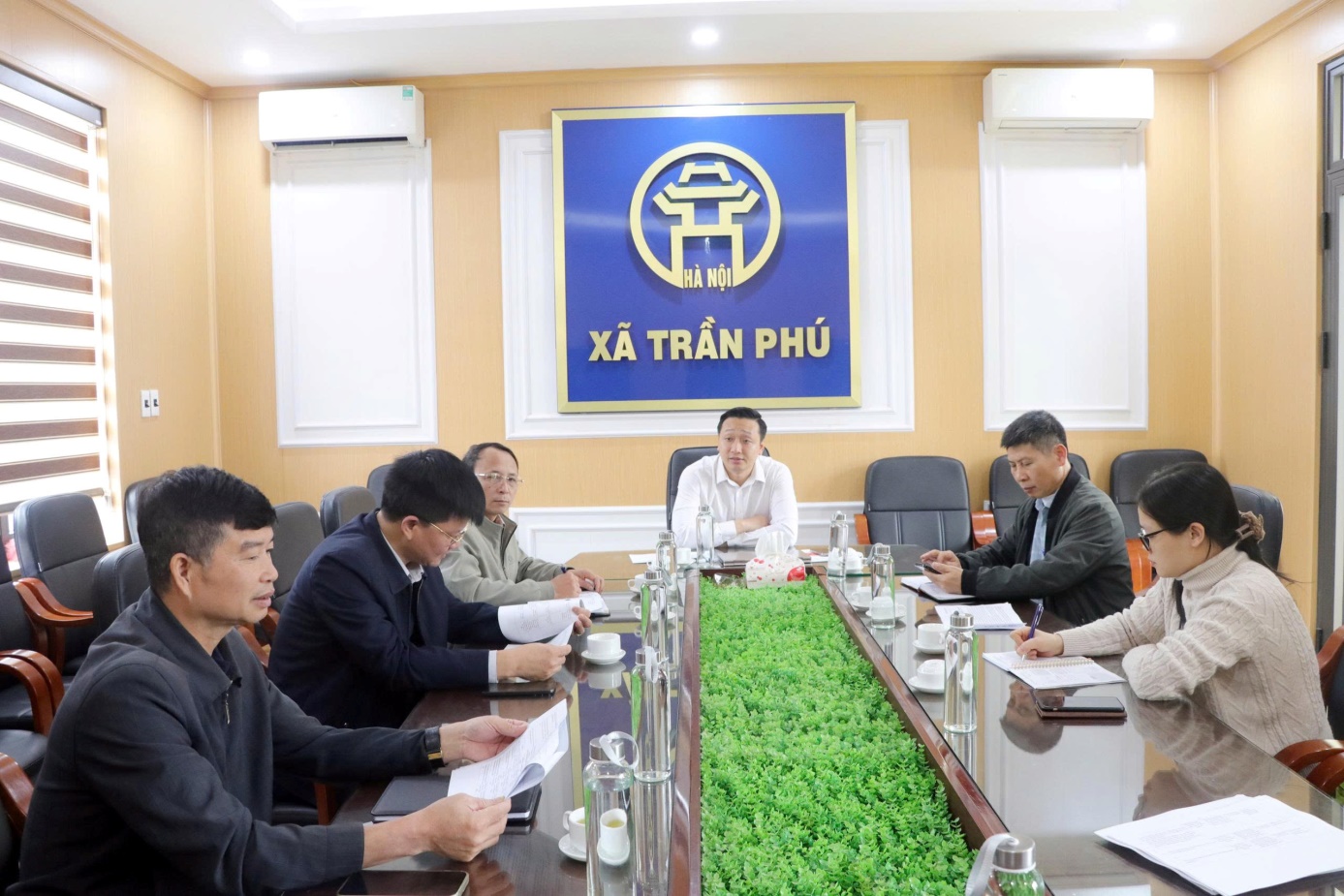 UBND xã Trần Phú làm việc với Tiểu ban Thông tin – Tuyên truyền phục vụ công tác bầu cử- Ảnh 1.