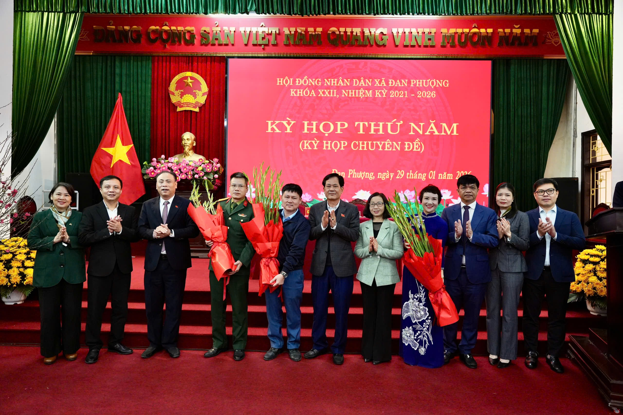 Kỳ họp thứ năm (Kỳ họp chuyên đề) HĐND xã Đan Phượng khóa XXII, nhiệm kỳ 2021- 2026.- Ảnh 4.