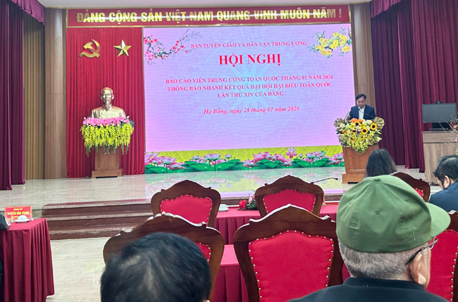 Điểm cầu xã Hạ Bằng tham dự Hội nghị Báo cáo viên Trung ương tháng 01 năm 2026- Ảnh 2.