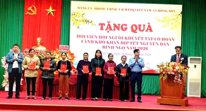 Đại hội đại biểu Hội Người khuyết tật xã Hồng Sơn lần thứ Nhất, nhiệm kỳ 2026 - 2031 thành công tốt đẹp- Ảnh 2.