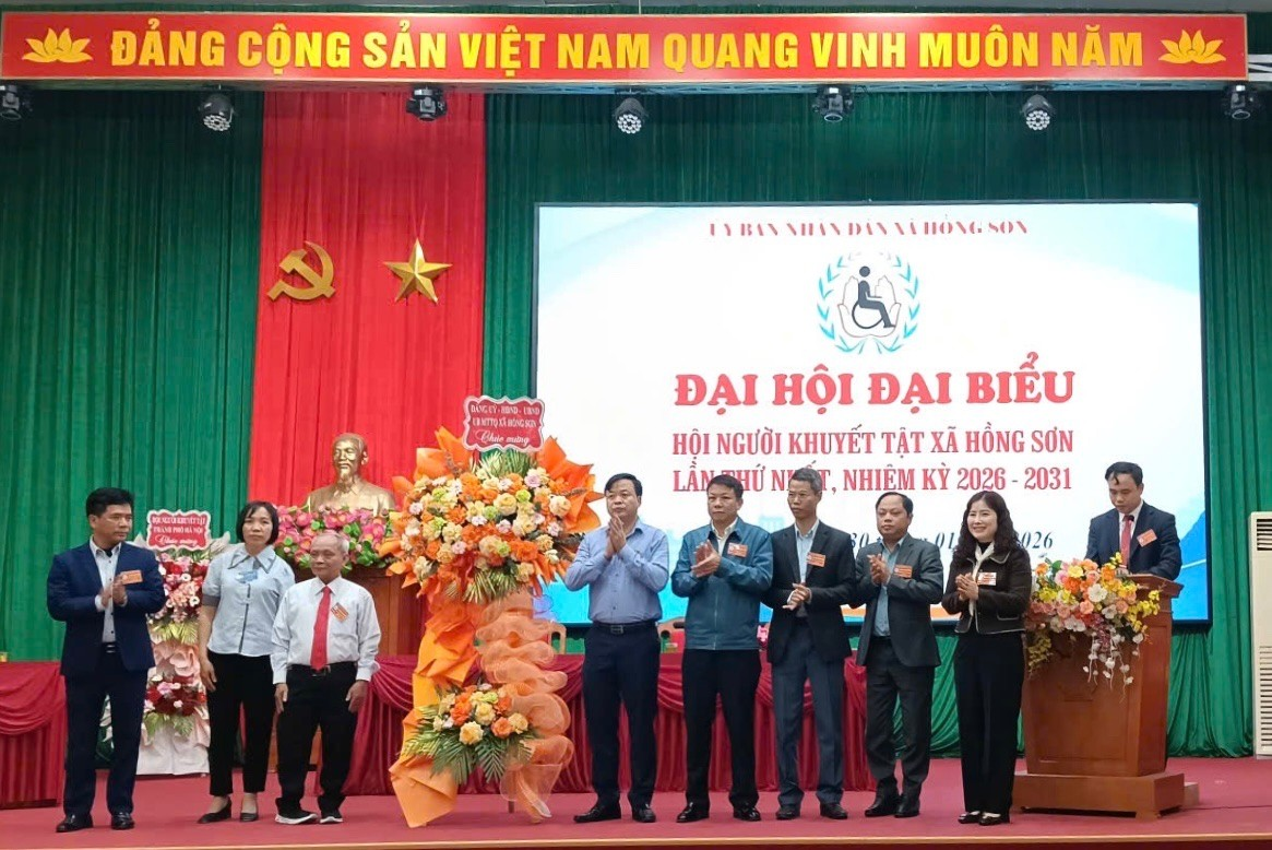Đại hội đại biểu Hội Người khuyết tật xã Hồng Sơn lần thứ Nhất, nhiệm kỳ 2026 - 2031 thành công tốt đẹp- Ảnh 1.