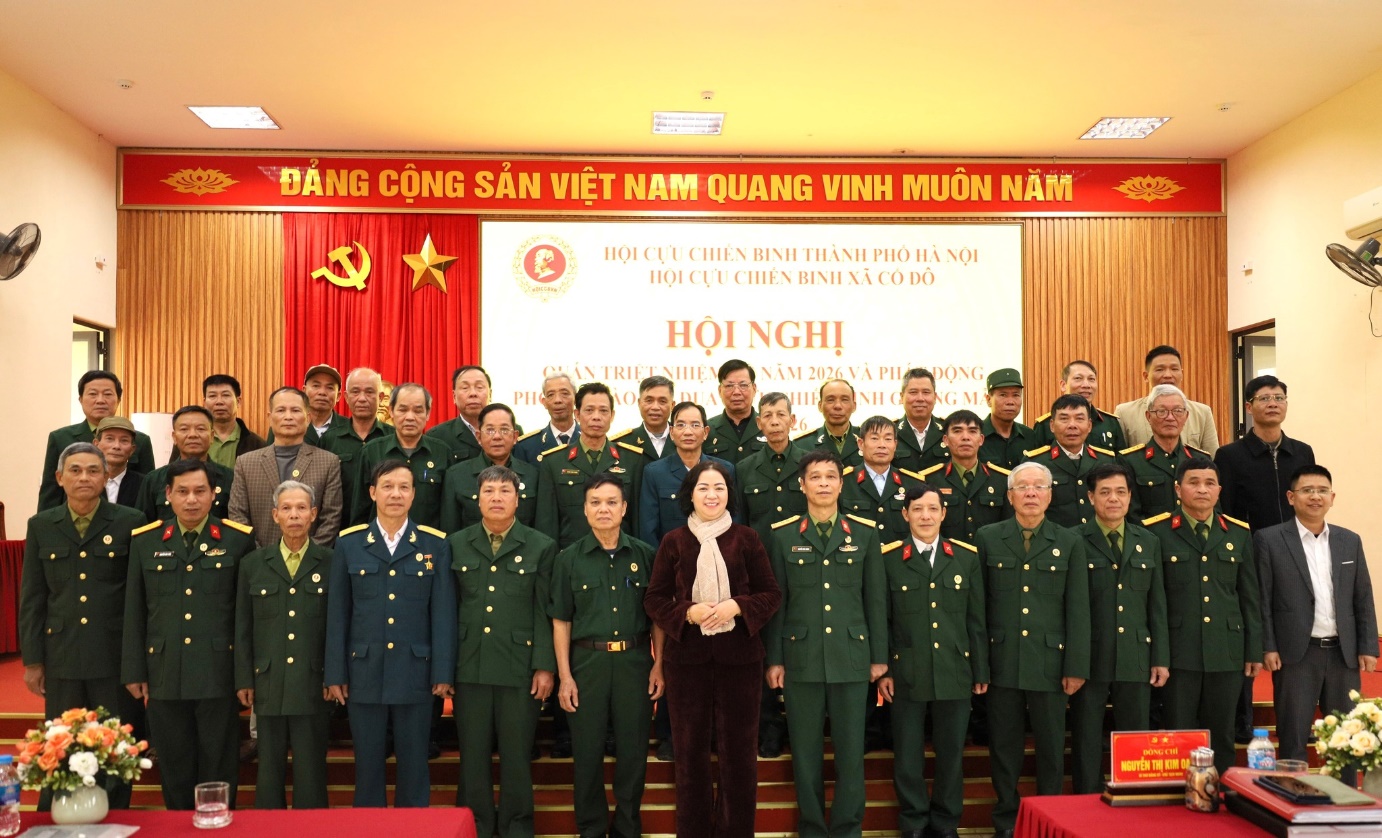 Hội Cựu chiến binh xã Cổ Đô tổ chức phát động phong trào thi đua “Cựu chiến binh gương mẫu” năm 2026.- Ảnh 1.