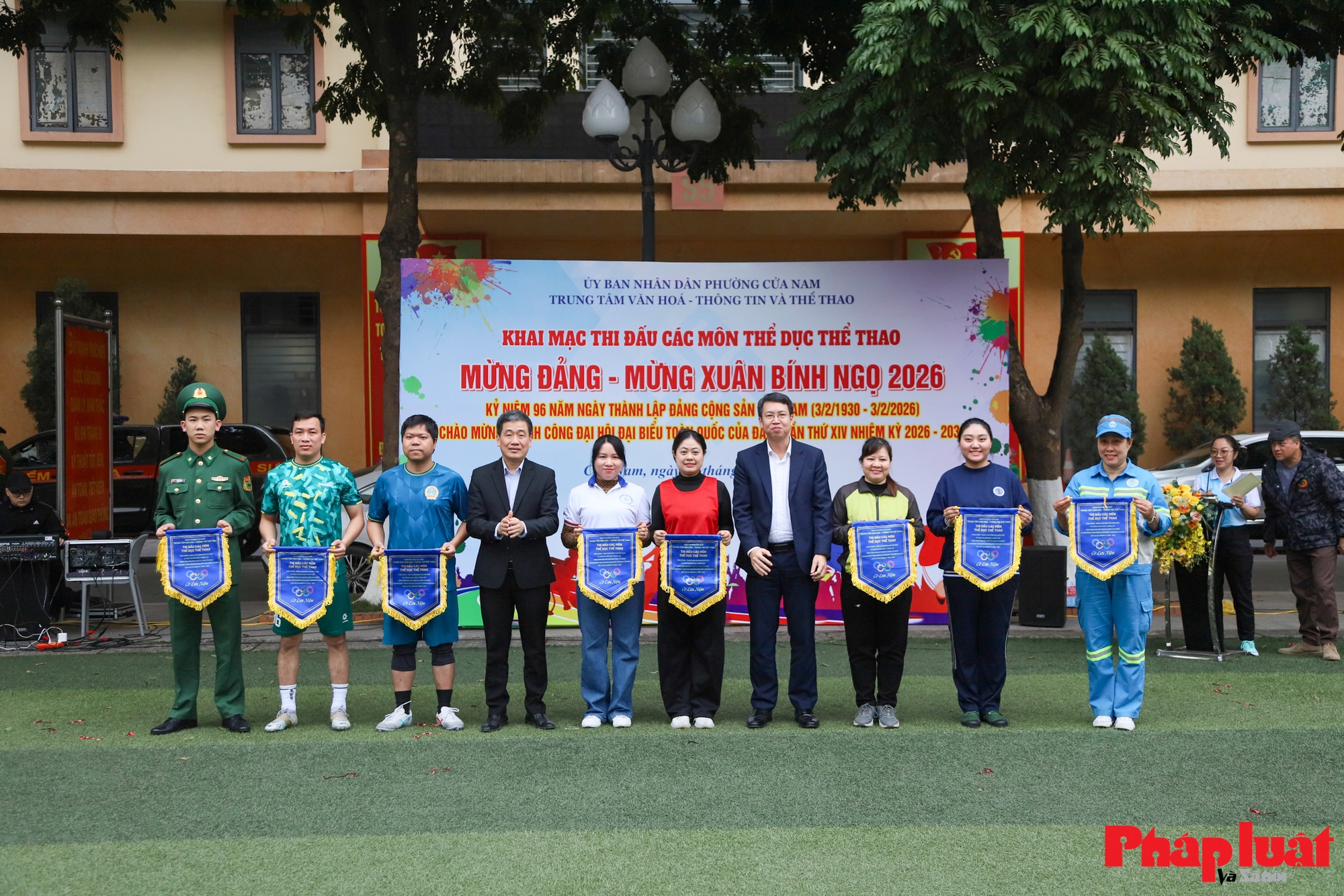 Sôi nổi giải thể thao Mừng Đảng – Mừng Xuân Bính Ngọ 2026 của phường Cửa Nam- Ảnh 1.