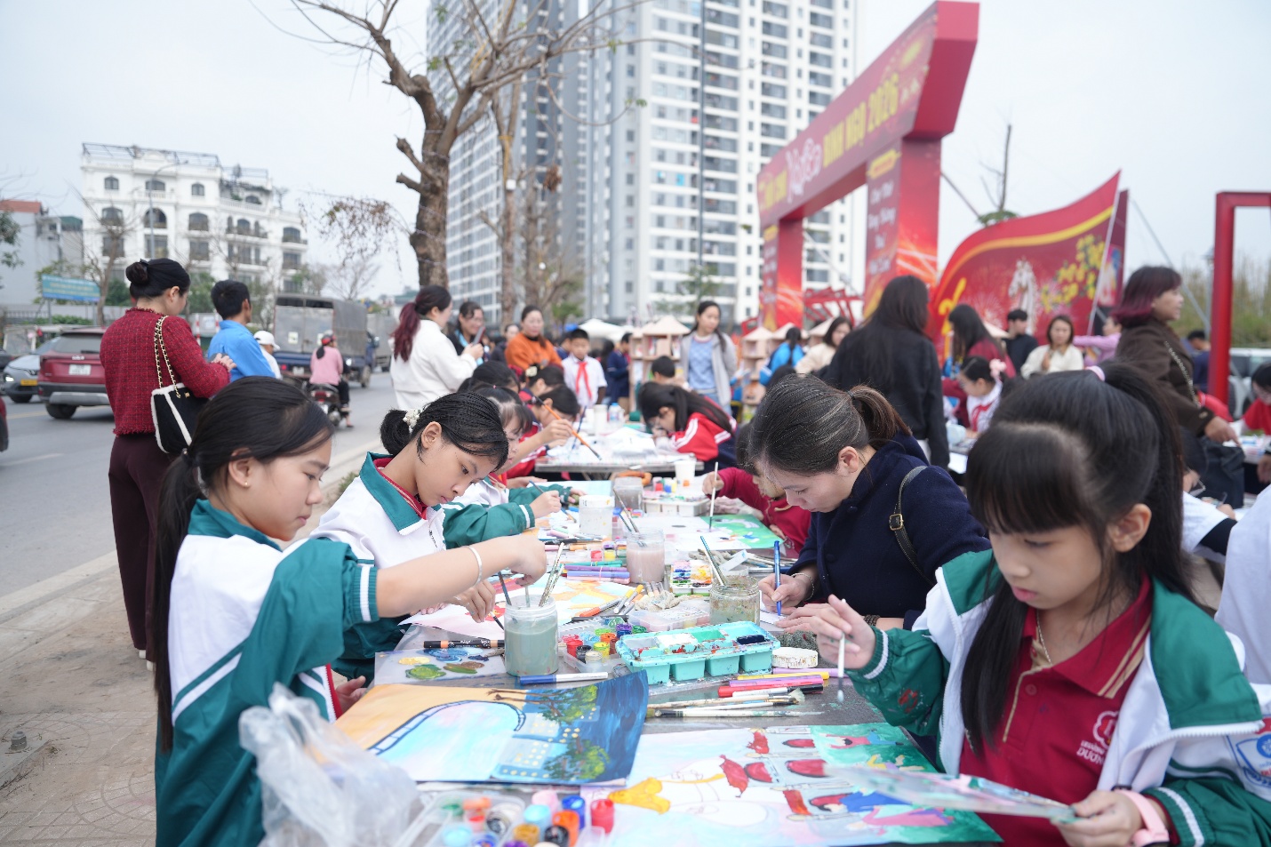 Trung tâm Dịch vụ Tổng hợp xã Gia Lâm tổ chức Cuộc thi vẽ tranh “Gia Lâm trong tim em”- Ảnh 4.