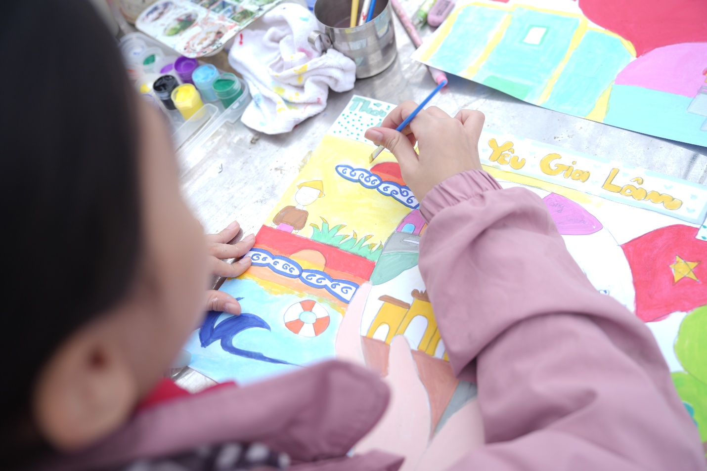 Trung tâm Dịch vụ Tổng hợp xã Gia Lâm tổ chức Cuộc thi vẽ tranh “Gia Lâm trong tim em”- Ảnh 5.