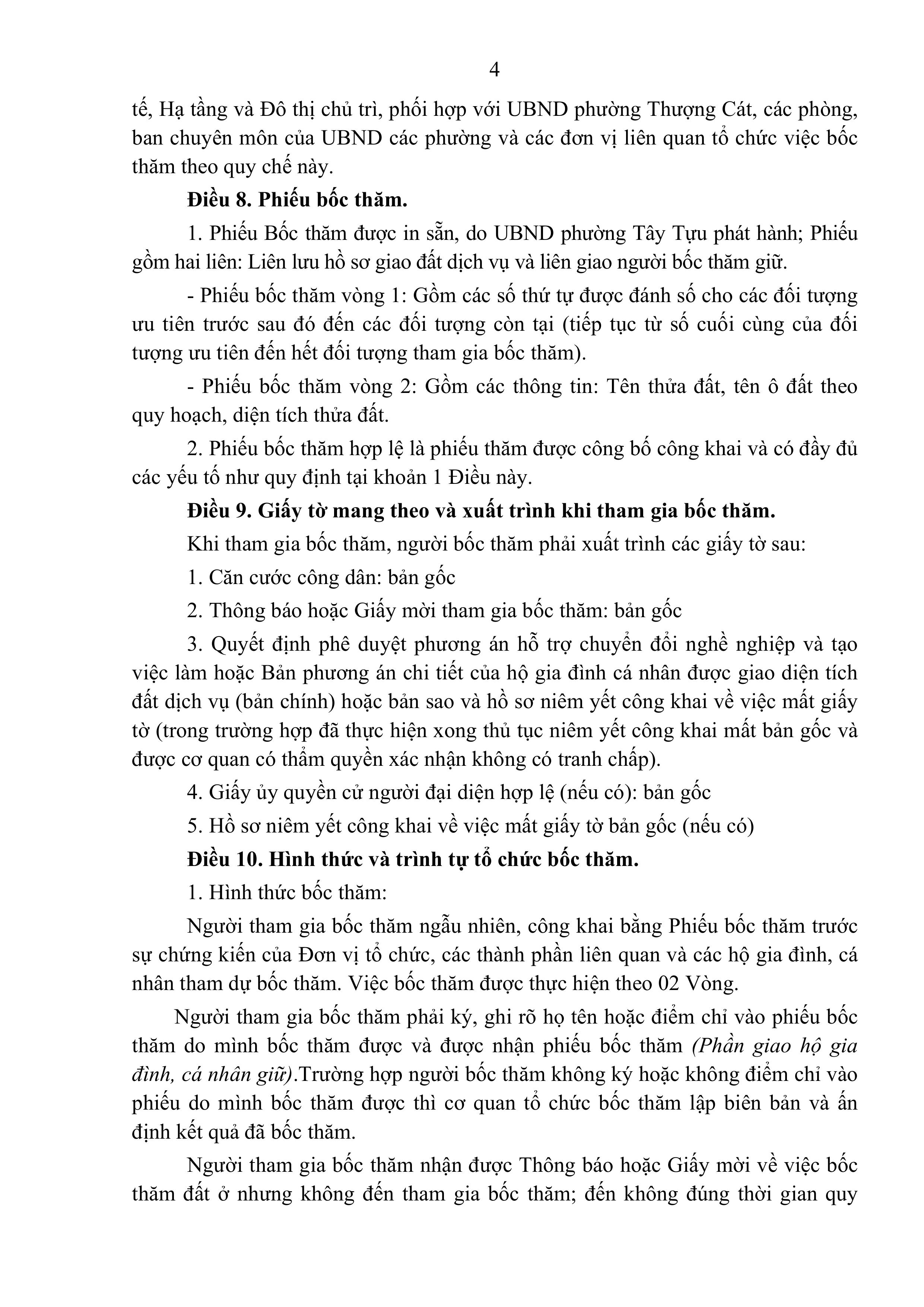 UBND phường Đại Mỗ công khai Quyết định Ban hành Quy chế bốc thăm và phương án bố trí bốc thăm phục vụ giao đất hỗ trợ chuyển đổi nghề nghiệp và tạo việc làm bằng hình thức giao đất ở (đất dịch vụ) trên địa bàn huyện Từ Liêm- Ảnh 5.