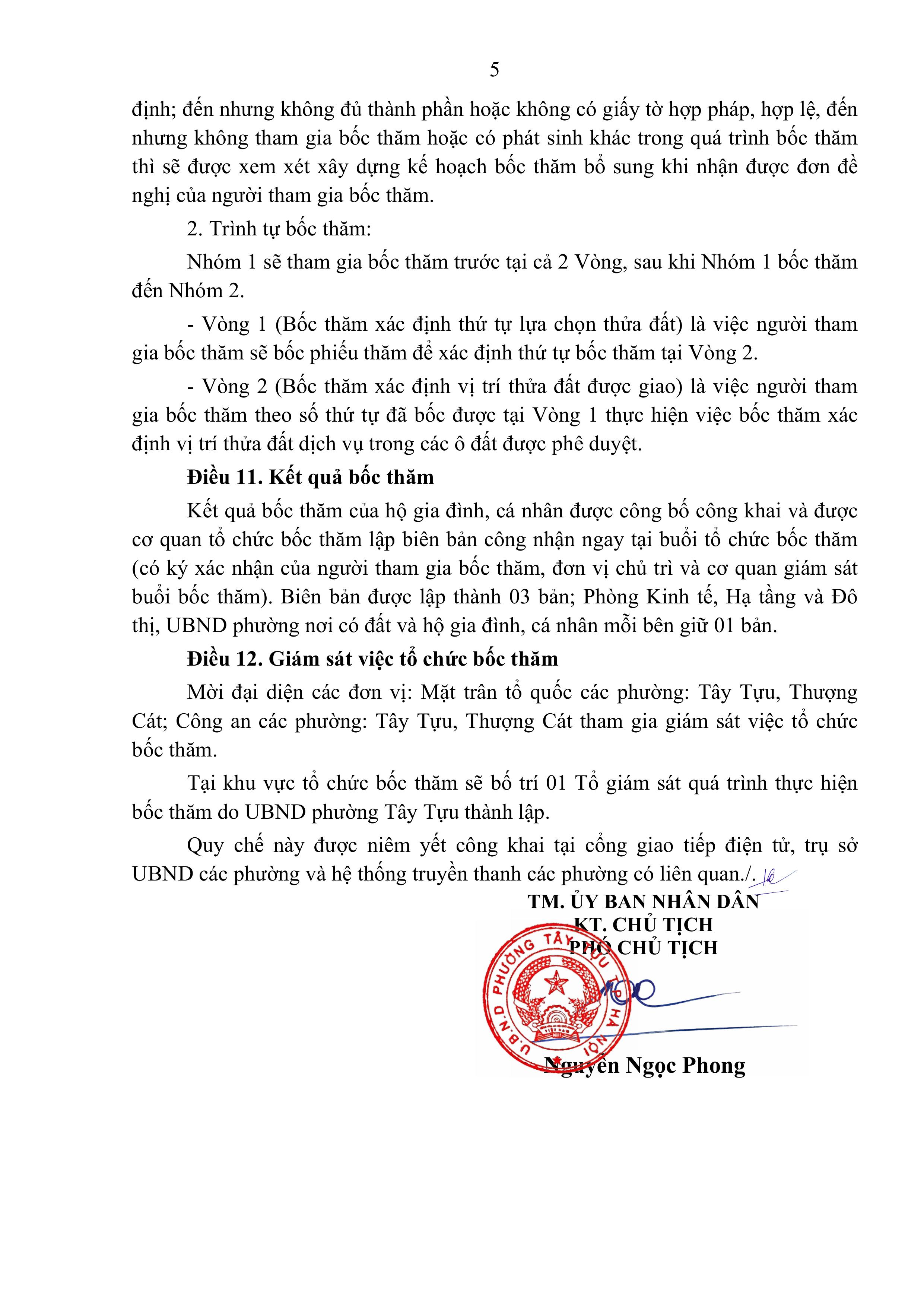 UBND phường Đại Mỗ công khai Quyết định Ban hành Quy chế bốc thăm và phương án bố trí bốc thăm phục vụ giao đất hỗ trợ chuyển đổi nghề nghiệp và tạo việc làm bằng hình thức giao đất ở (đất dịch vụ) trên địa bàn huyện Từ Liêm- Ảnh 6.