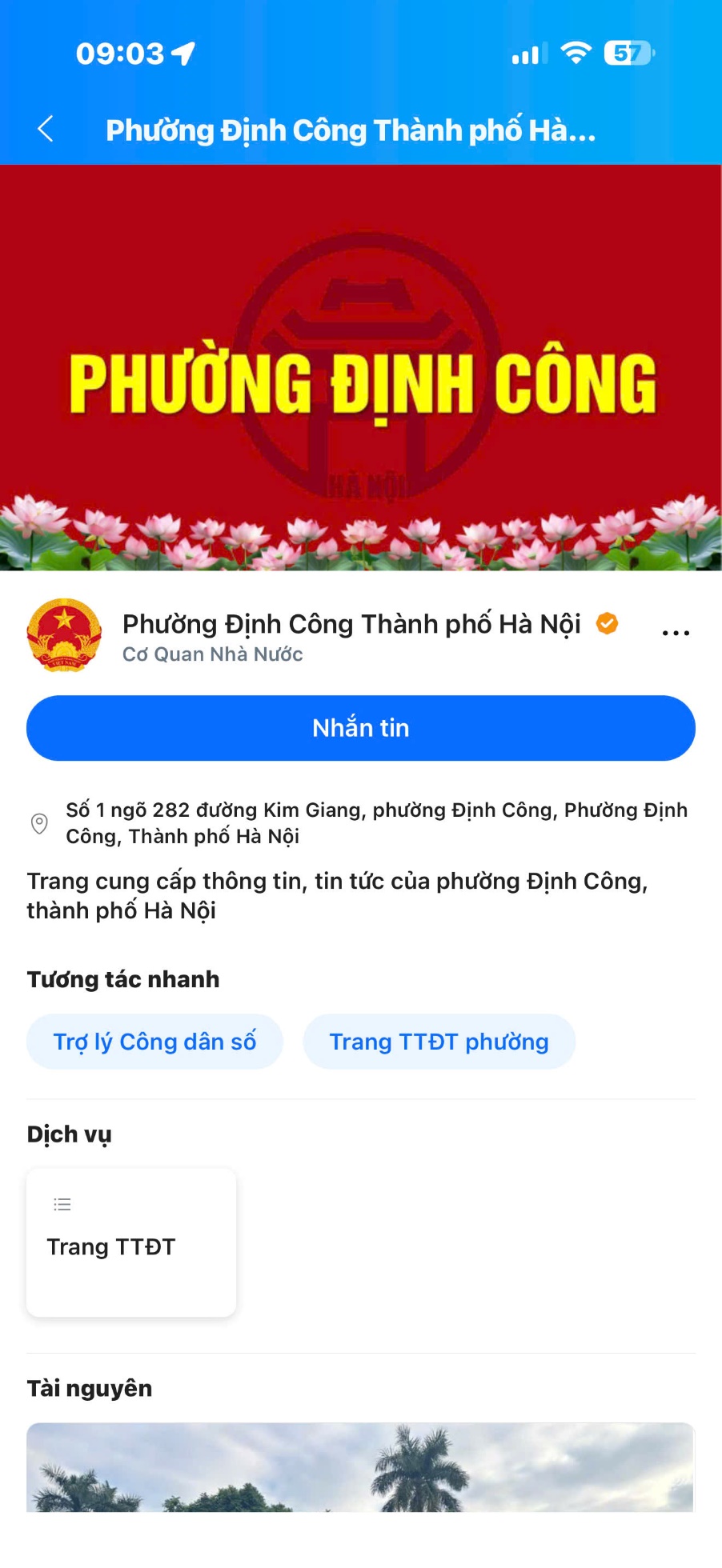 Phường Định Công: liên kết ứng dụng AI - trợ lý công dân số trên Zalo OA của UBND phường để hỗ trợ người dân, doanh nghiệp trên môi trường mạng.- Ảnh 1.