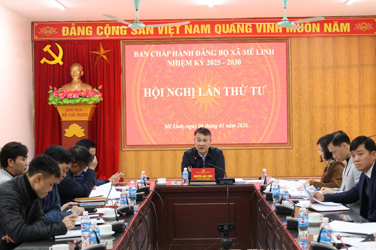 Hội nghị lần thứ Tư Ban Chấp hành Đảng bộ xã Mê Linh- Ảnh 3.