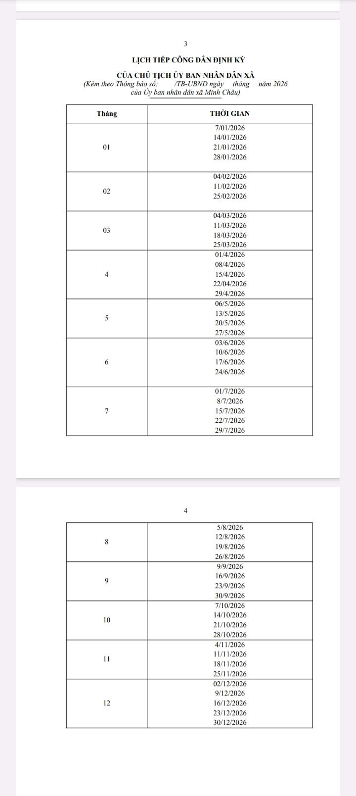 THÔNG BÁO của UBND xã Minh Châu - Ảnh 3.