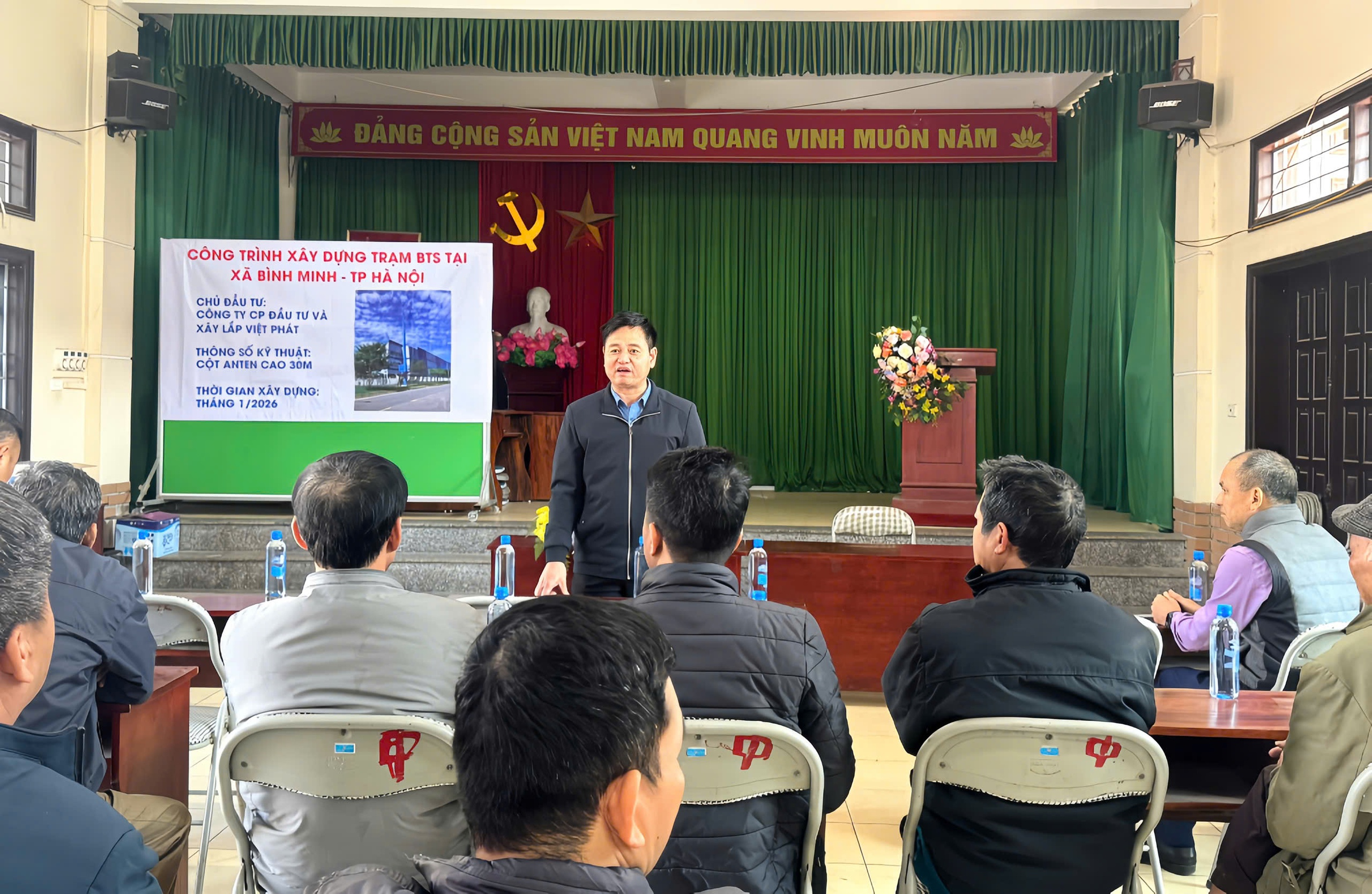 KHỞI CÔNG XÂY DỰNG TRẠM BTS TẠI THÔN TRUNG