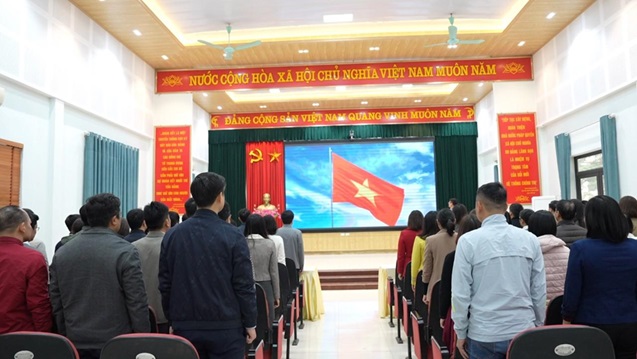 Xã Sơn Đồng tổ chức Lễ chào cờ, triển khai nhiệm vụ đầu năm 2026- Ảnh 2.