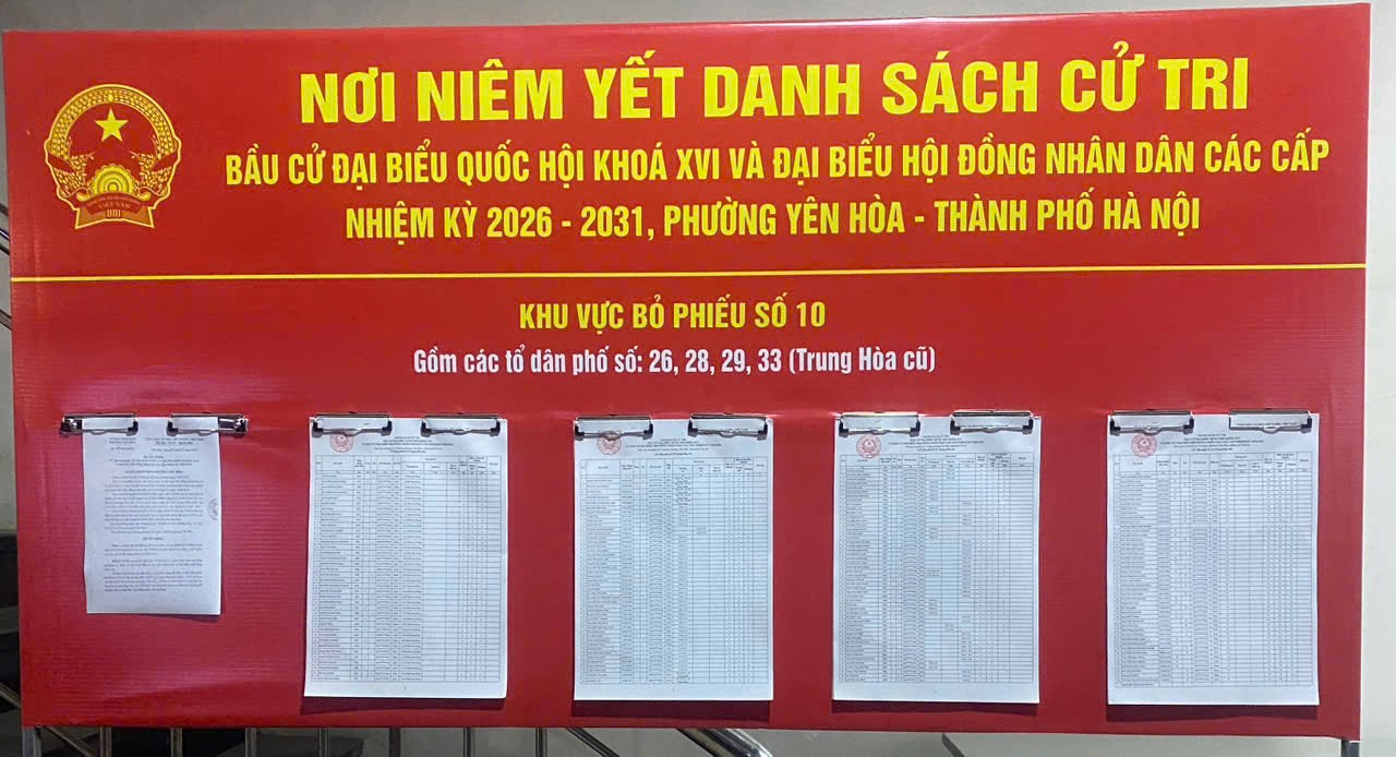 Phường Yên Hòa hoàn thành việc niêm yết danh sách cử tri đúng thời gian quy định- Ảnh 3.
