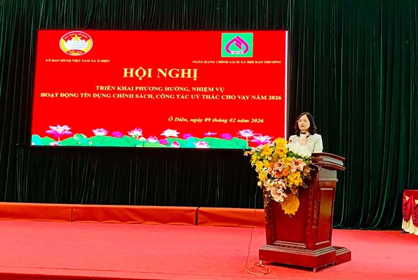 Ô Diên tổng kết hoạt động tín dụng chính sách năm 2025 triển khai nhiệm vụ năm 2026- Ảnh 1.