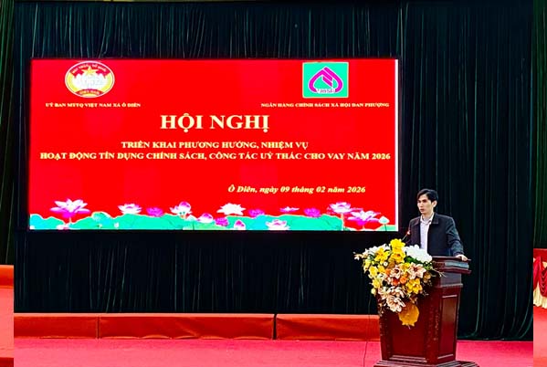 Ô Diên tổng kết hoạt động tín dụng chính sách năm 2025 triển khai nhiệm vụ năm 2026- Ảnh 3.