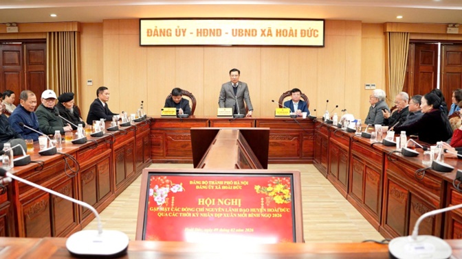 Đảng ủy xã Hoài Đức tổ chức gặp mặt các đồng chí Nguyên lãnh đạo huyện Hoài Đức (cũ) qua các thời kỳ nhân dịp xuân Bính Ngọ 2026- Ảnh 2.