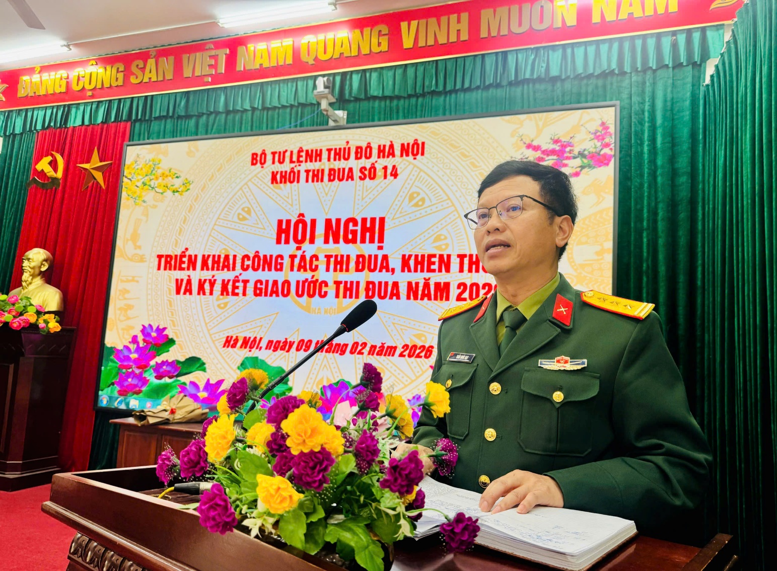 Khối thi đua số 14 Bộ Tư lệnh Thủ đô Hà Nội&nbsp;tổ chức hội nghị ký kết giao ước thi đua năm 2026- Ảnh 2.