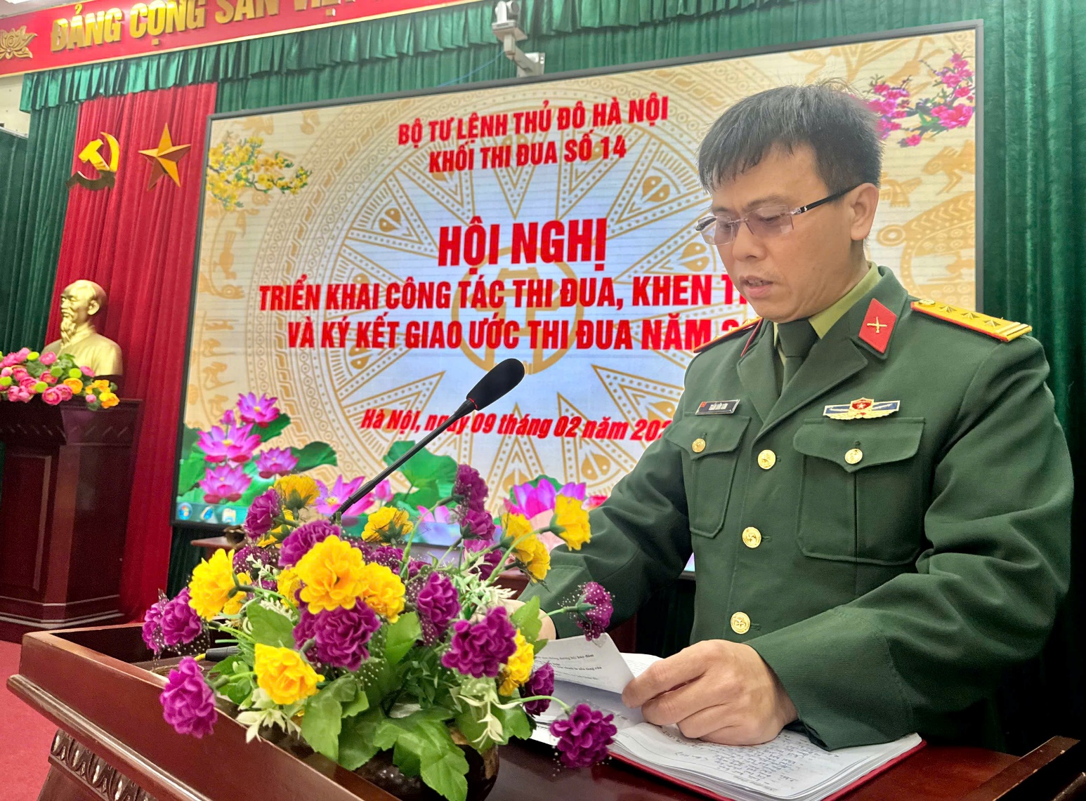 Khối thi đua số 14 Bộ Tư lệnh Thủ đô Hà Nội&nbsp;tổ chức hội nghị ký kết giao ước thi đua năm 2026- Ảnh 3.