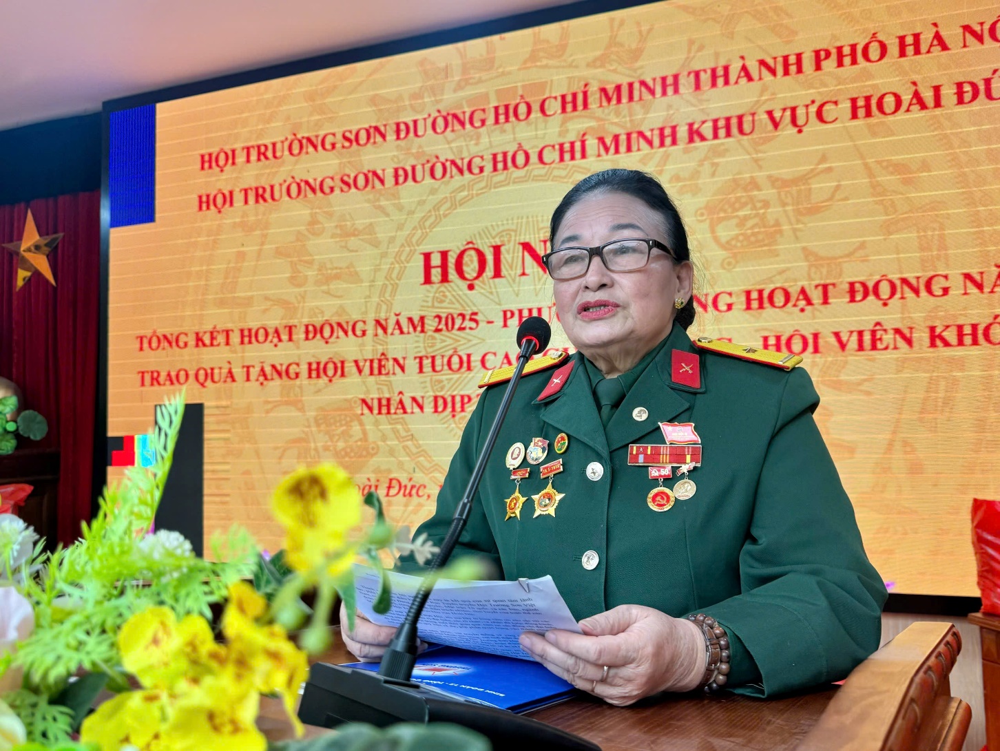 Hội Bộ đội Trường Sơn - đường Hồ Chí Minh khu vực Hoài Đức tổng kết năm 2025- Ảnh 2.