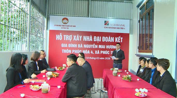 UBMTTQ Việt Nam xã Phúc Thọ phối hợp Agribank trao hỗ trợ xây dựng Nhà Đại đoàn kết tại thôn Phúc Hòa 4- Ảnh 4.