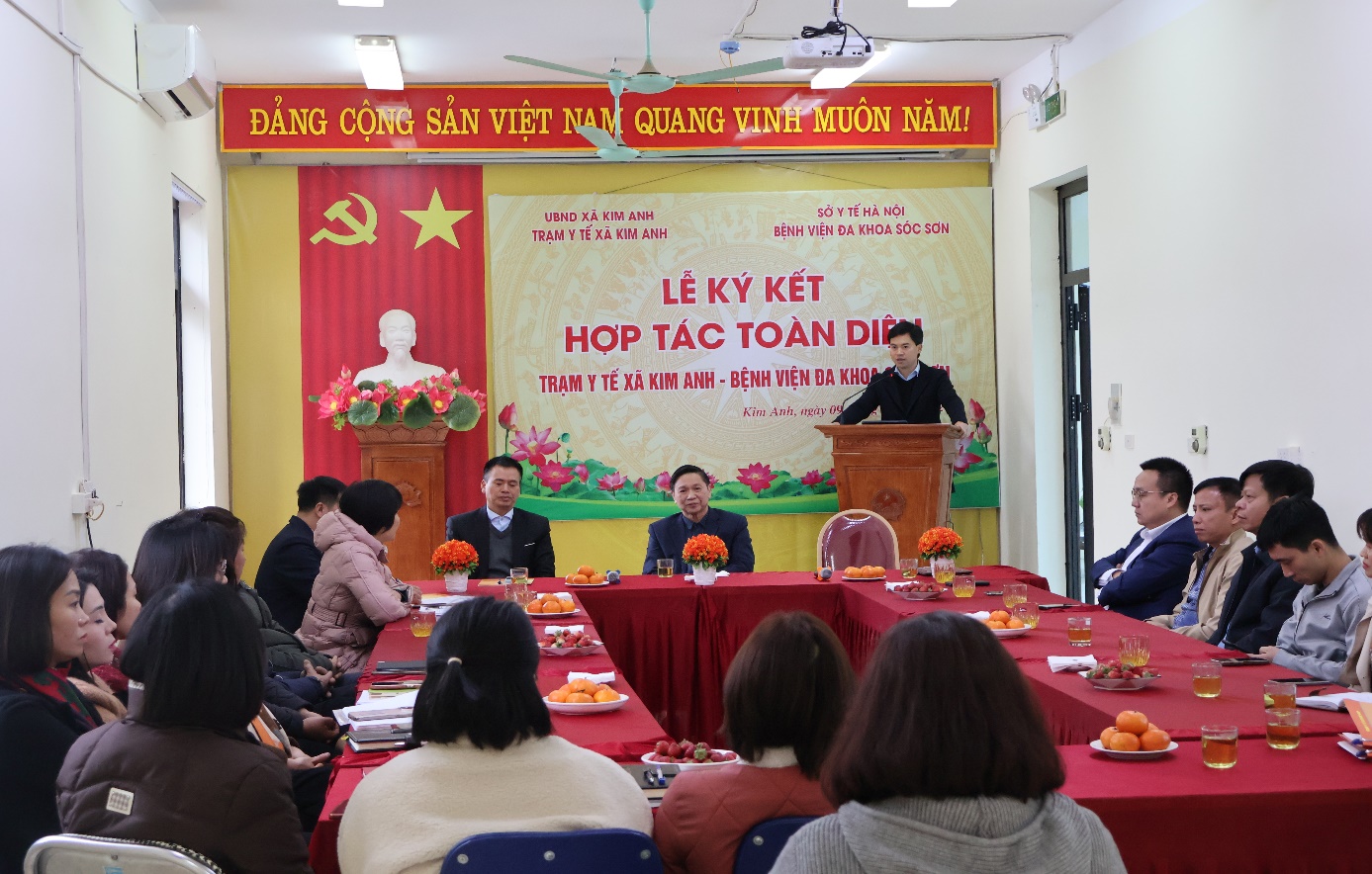 TRUNG TÂM Y TẾ XÃ KIM ANH KÝ KẾT HỢP TÁC TOÀN DIỆN VỚI BỆNH VIỆN ĐA KHOA SÓC SƠN- Ảnh 3.