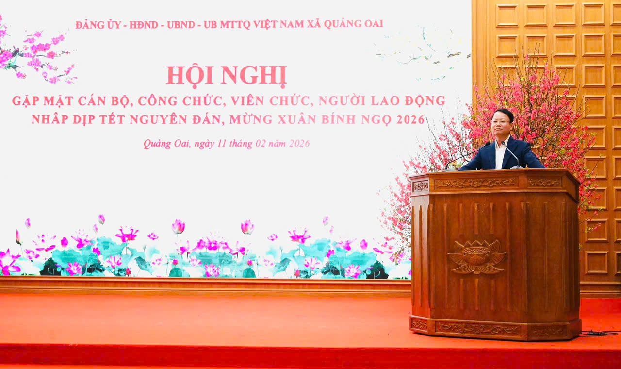 Quảng Oai gặp mặt đầu xuân Bính Ngọ 2026, quyết tâm hoàn thành thắng lợi nhiệm vụ năm mới- Ảnh 1.