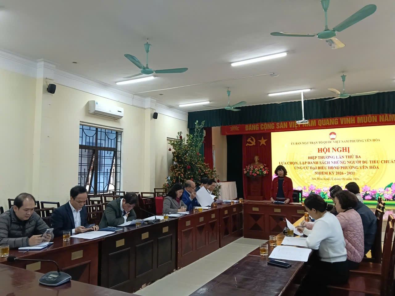 Phường Yên Hòa tổ chức Hội nghị hiệp thương lần thứ Ba lựa chọn, lập danh sách những người đủ tiêu chuẩn ứng cử đại biểu HĐND phường nhiệm kỳ 2026 - 2031- Ảnh 6.