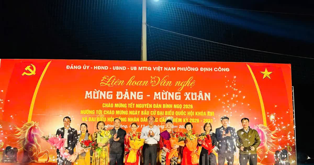 Phường Định Công: Rộn ràng Liên hoan văn nghệ mừng Đảng, mừng Xuân