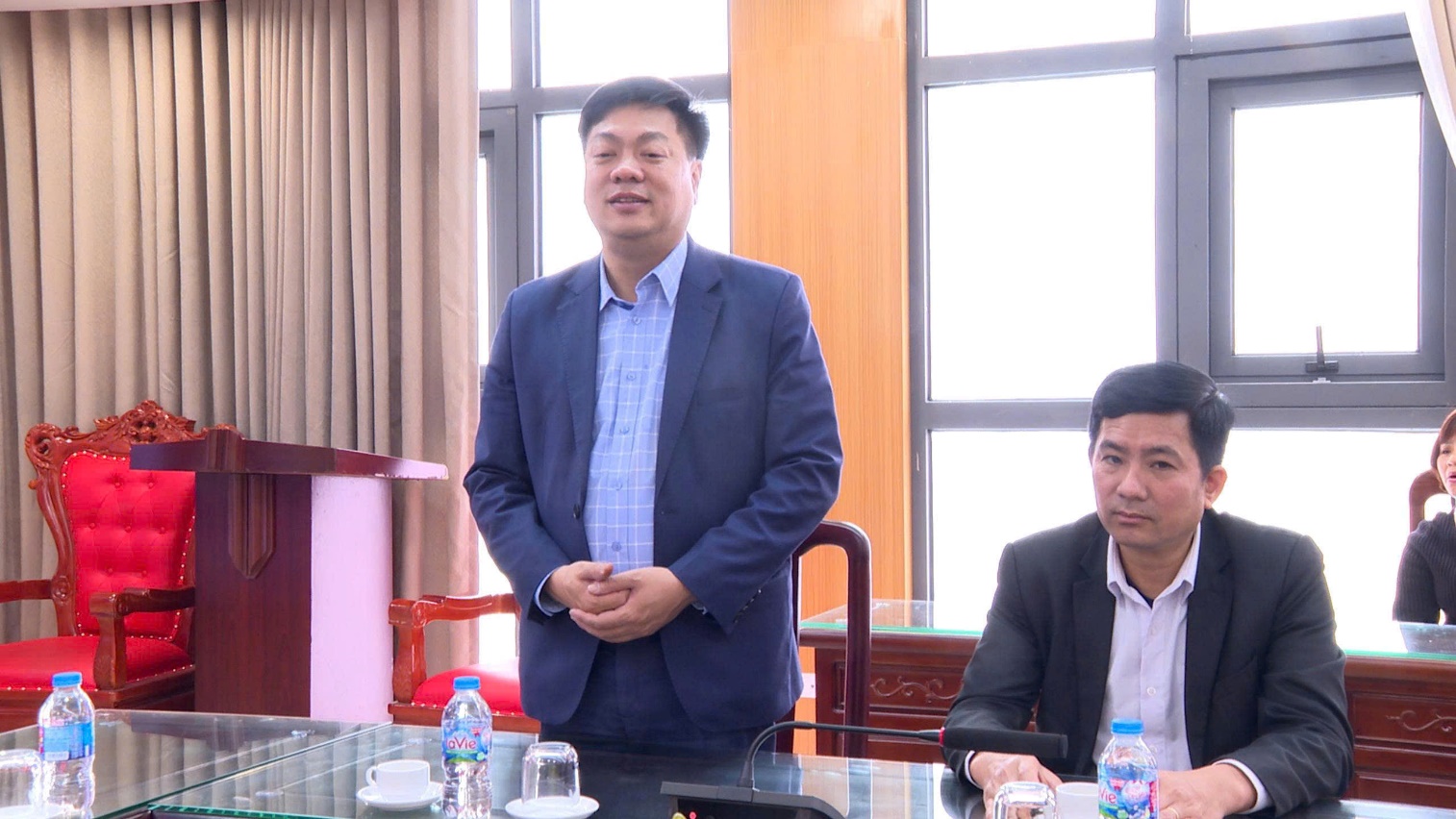 Đồng chí Nguyễn Thanh Bình-Bí thư Đảng ủy xã Hoài Đức thăm, chúc Tết đơn vị kết nghĩa phường Vạn Xuân, tỉnh Thái Nguyên- Ảnh 3.