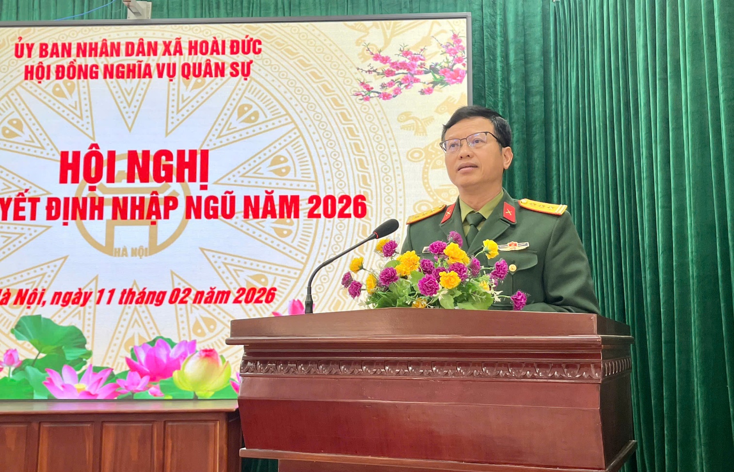 Hội đồng nghĩa vụ Quân sự xã Hoài Đức trao quyết định gọi công dân nhập ngũ năm 2026- Ảnh 7.