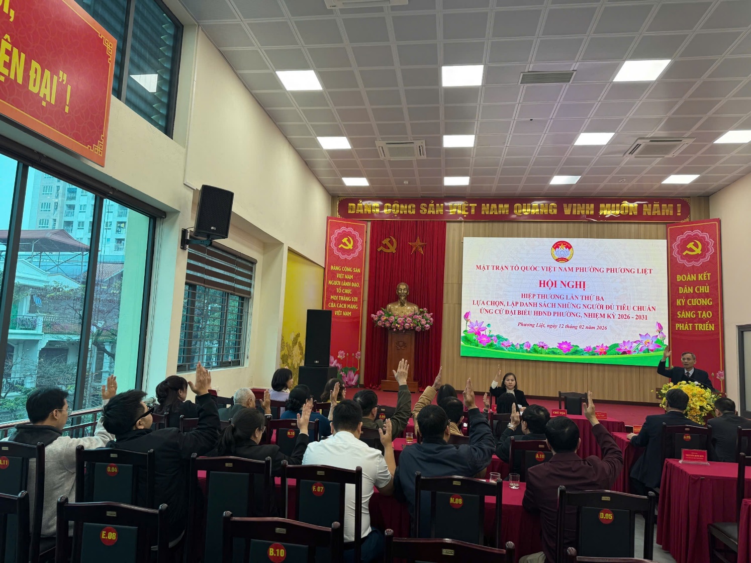 Phương Liệt tổ chức Hội nghị hiệp thương lần thứ 3 thống nhất danh sách  người ứng cử đại biểu HĐND phường nhiệm kỳ 2026 - 2031- Ảnh 3.