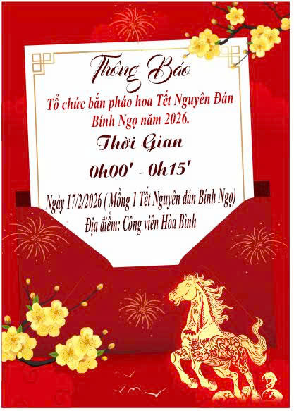 Phường Xuân Đỉnh tổ chức bắn pháo hoa Tết Nguyên đán Bính Ngọ 2026 tại Công viên Hòa bình- Ảnh 2.