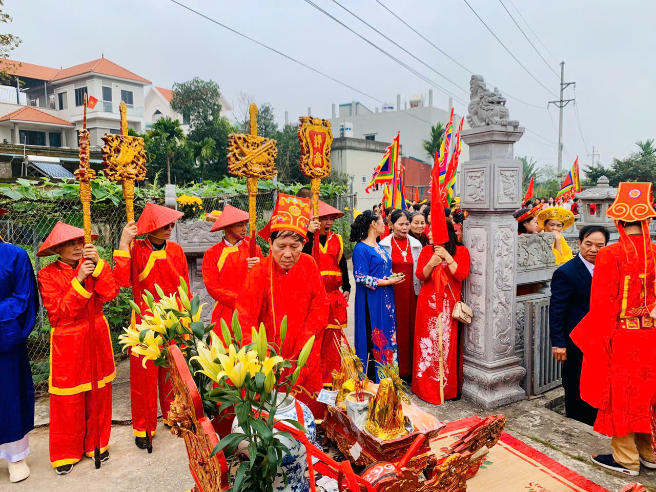 Nét đẹp nghi lễ rước nước tại Chùa Đậu- Ảnh 1.