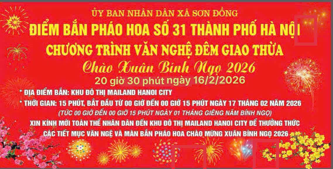 Sơn Đồng tổ chức chương trình văn nghệ đêm Giao thừa trước khi bắn pháo hoa- Ảnh 2.