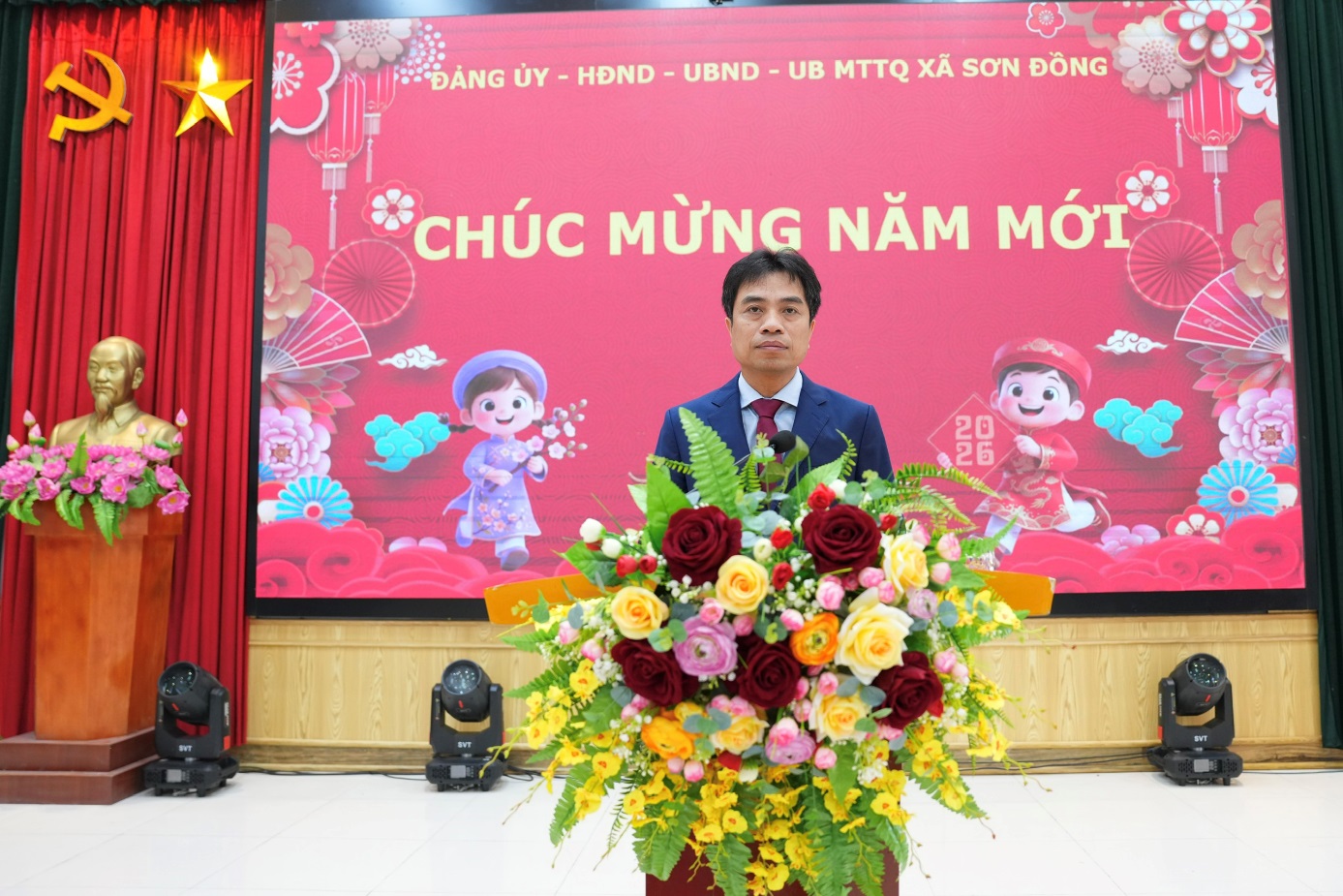 Đồng chí Chủ tịch UBND xã Phạm Gia Lộc chúc tết Nhân dân, cán bộ, đảng viên và Lực lượng vũ trang xã- Ảnh 2.