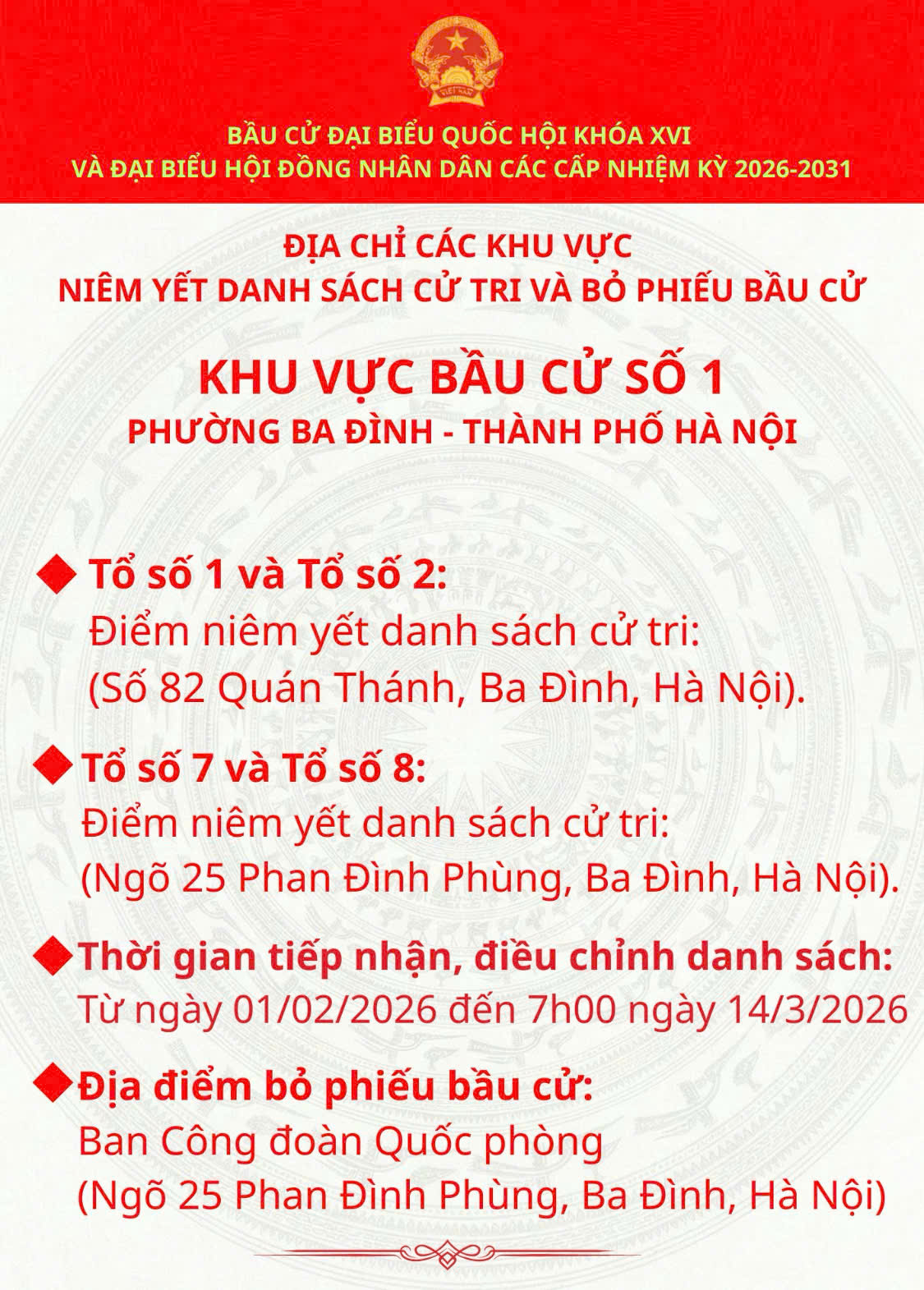 THÔNG BÁO CÁC KHU VỰC BỎ PHIẾU VÀ NIÊM YẾT DANH SÁCH CỬ TRI- Ảnh 2.