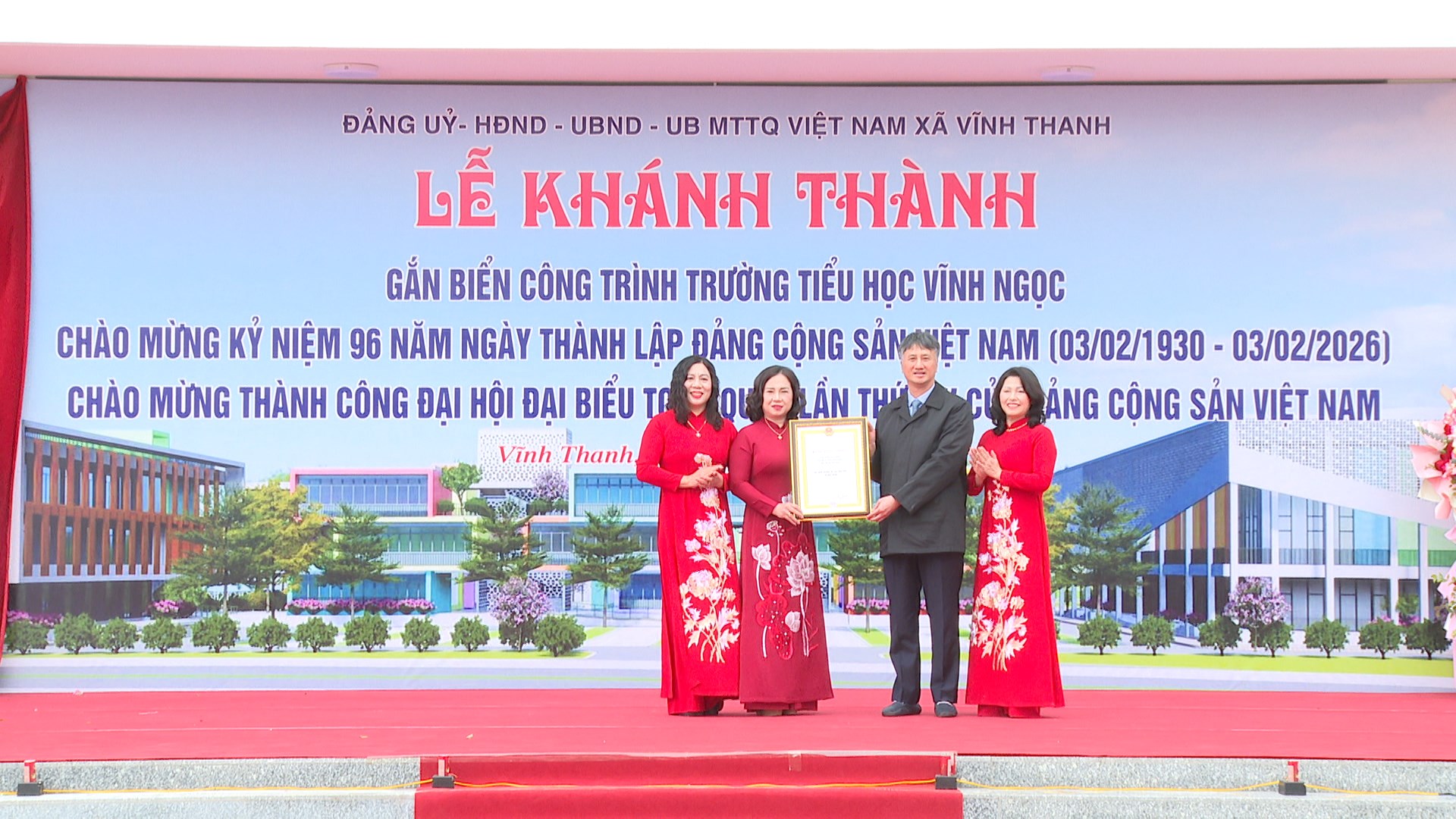 VĨNH THANH KHÁNH THÀNH, GẮN BIỂN CÔNG TRÌNH TRƯỜNG TIỂU HỌC VĨNH NGỌC – CÔNG TRÌNH CHÀO MỪNG THÀNH CÔNG ĐẠI HỘI ĐẠI BIỂU TOÀN QUỐC LẦN THỨ XIV CỦA ĐẢNG- Ảnh 9.