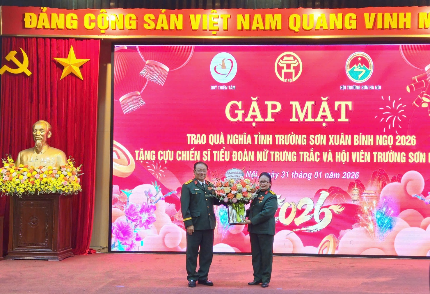 Hội Trường Sơn Hà Nội phối hợp với Quỹ Thiện Tâm tổ chức gặp mặt, trao quà nghĩa tình Trường Sơn Xuân Bính Ngọ 2026 tặng cựu chiến sĩ Tiểu đoàn nữ Trưng Trắc và hội viên Trường Sơn Hà Nội khó khăn- Ảnh 5.
