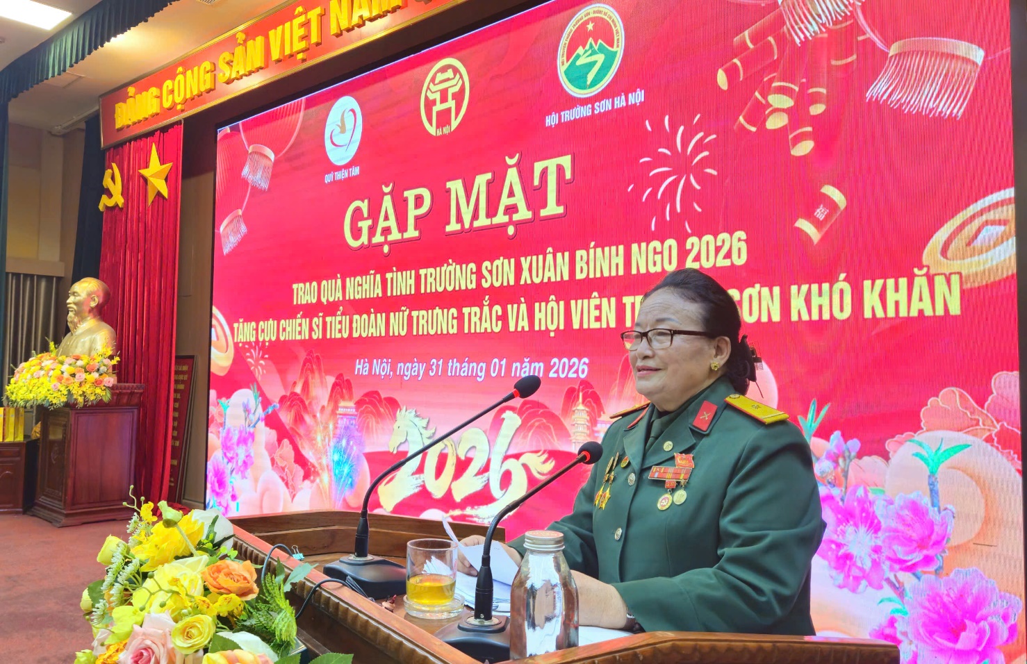 Hội Trường Sơn Hà Nội phối hợp với Quỹ Thiện Tâm tổ chức gặp mặt, trao quà nghĩa tình Trường Sơn Xuân Bính Ngọ 2026 tặng cựu chiến sĩ Tiểu đoàn nữ Trưng Trắc và hội viên Trường Sơn Hà Nội khó khăn- Ảnh 6.